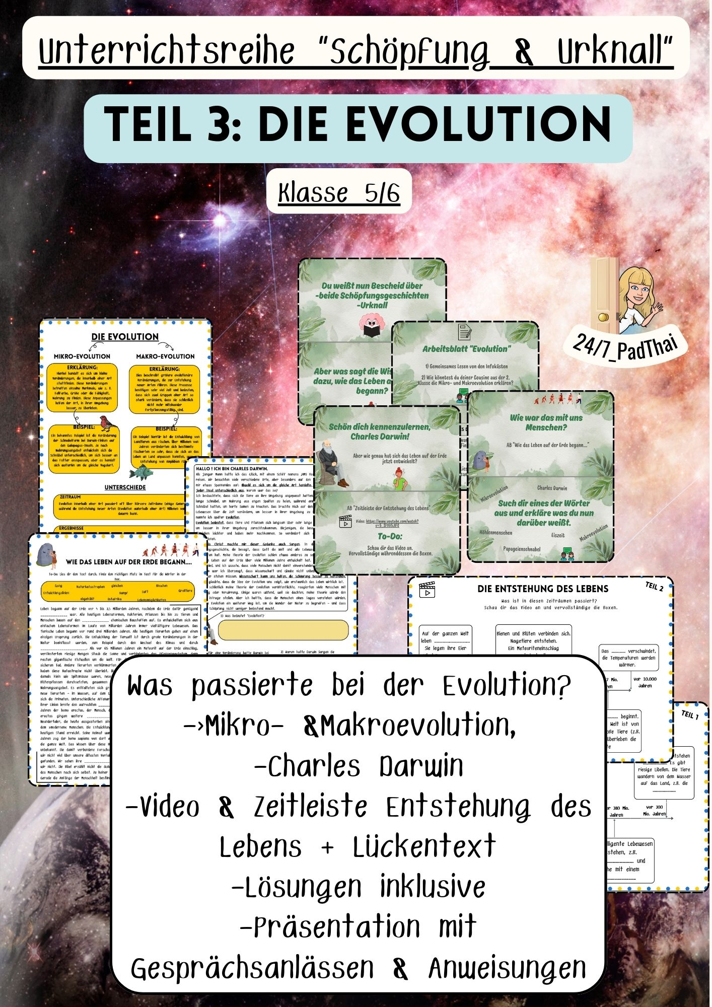 Die Evolution (Darwin, Entstehung des Lebens) – Unterrichtsmaterial in ...