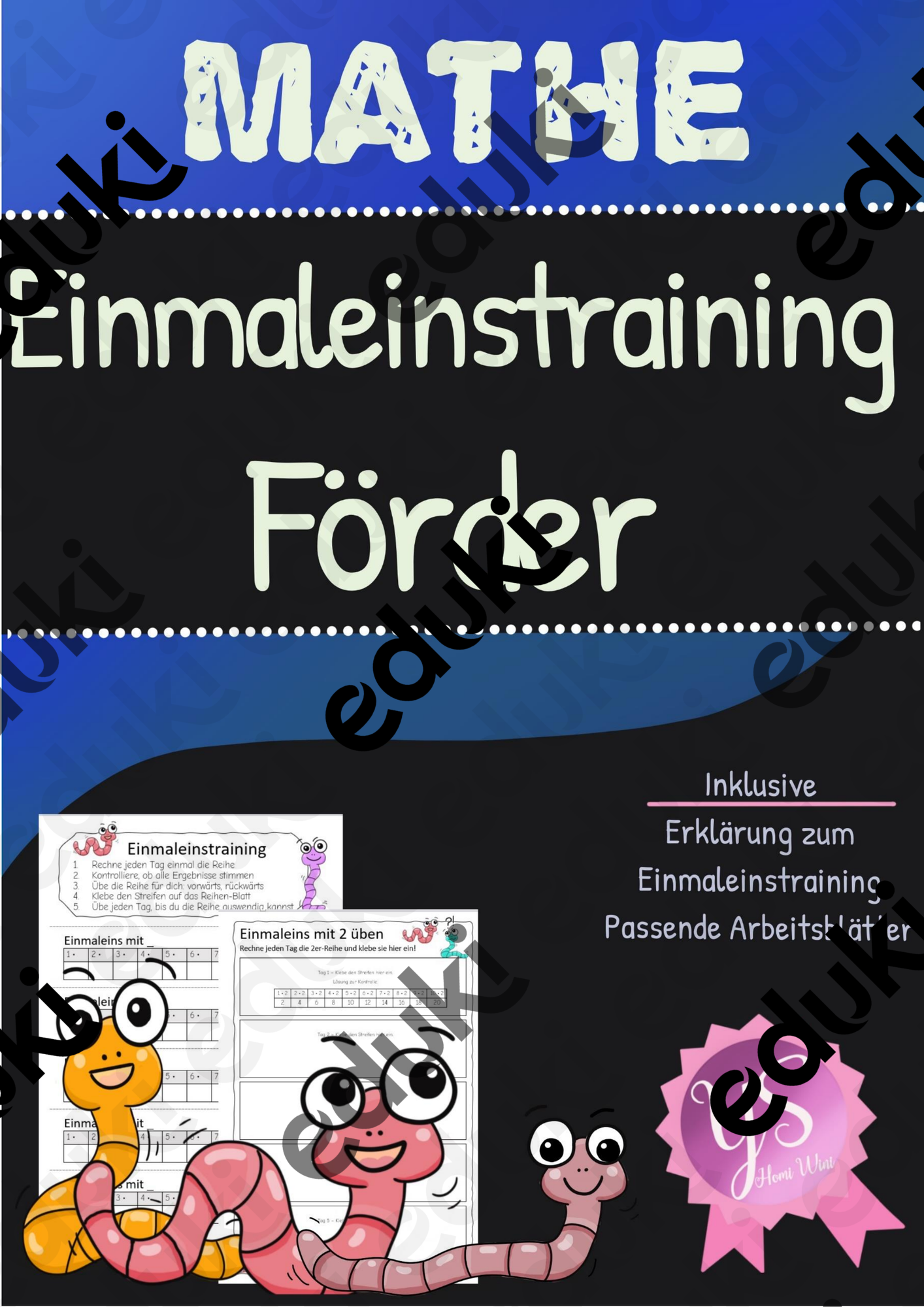 Mathe: Fördermaterial zum Kopfrechnen 1x1 /Einmaleins