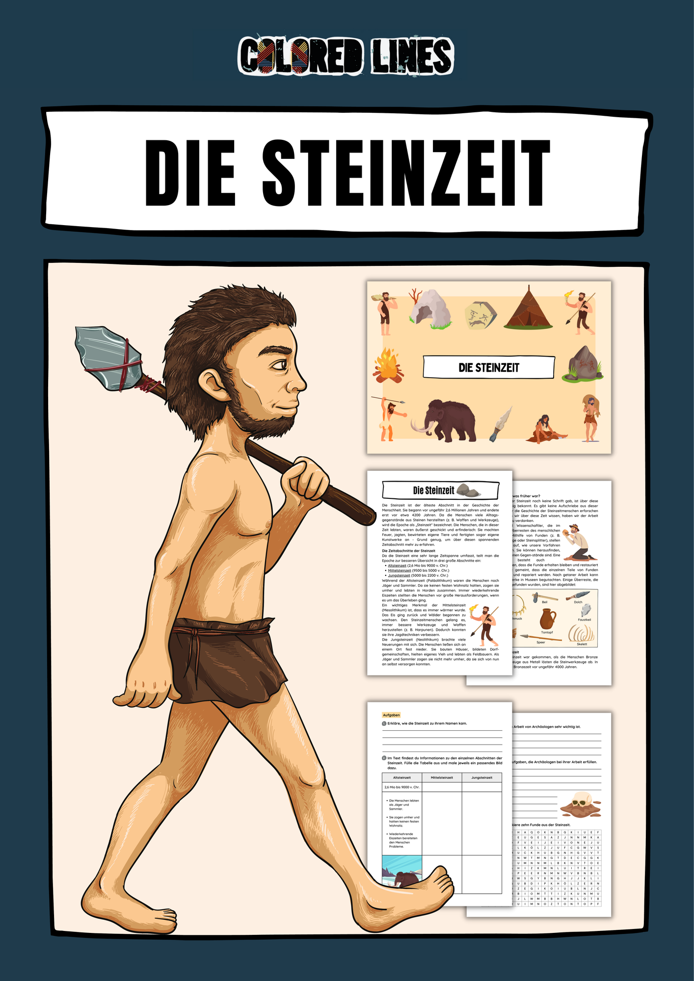 steinzeit spielzeug Die Steinzeit (Einführungsstunde) – Unterrichtsmaterial in den Fächern