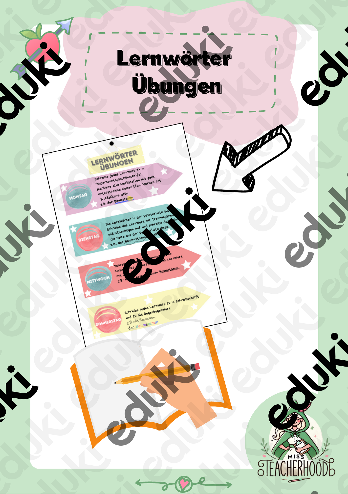 Lernwörter-Übungen – Unterrichtsmaterial im Fach Deutsch