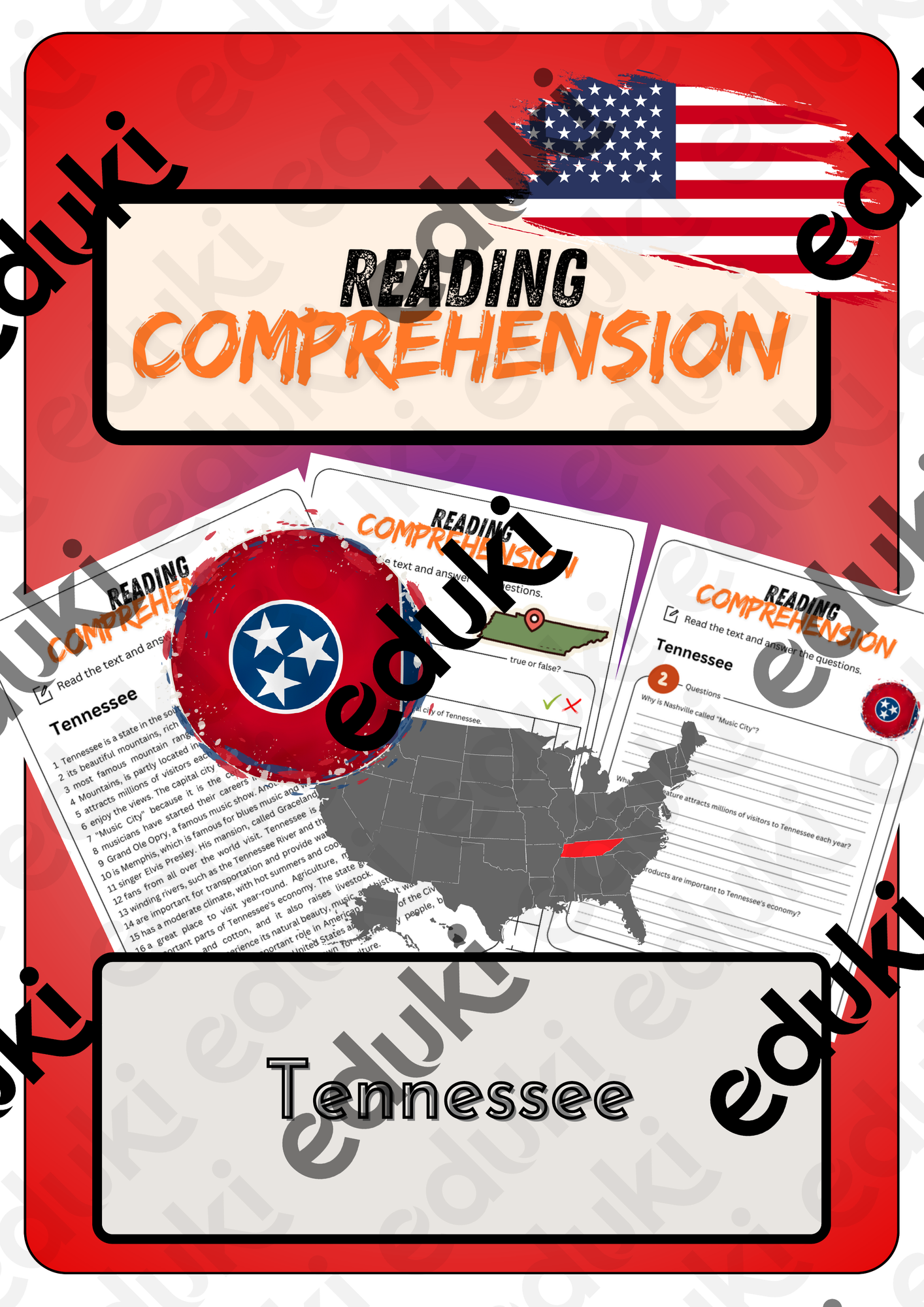 Reading Comprehension - Tennessee + Solutions – Unterrichtsmaterial im ...