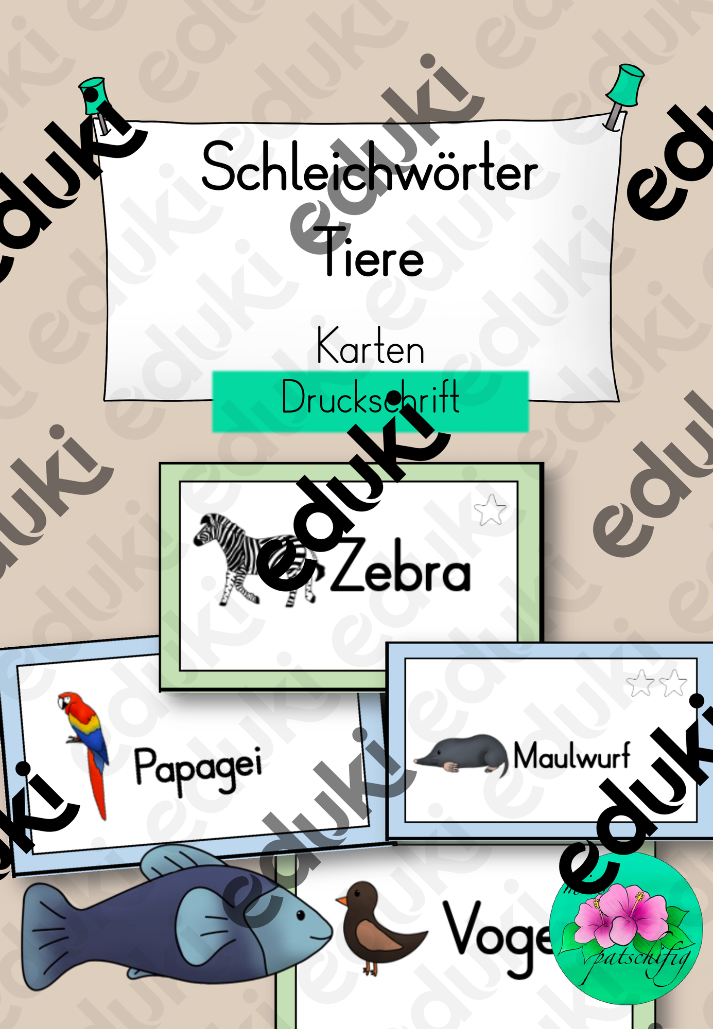 Schleichdiktat Tiere - lesen, merken, schreiben- Druckschrift