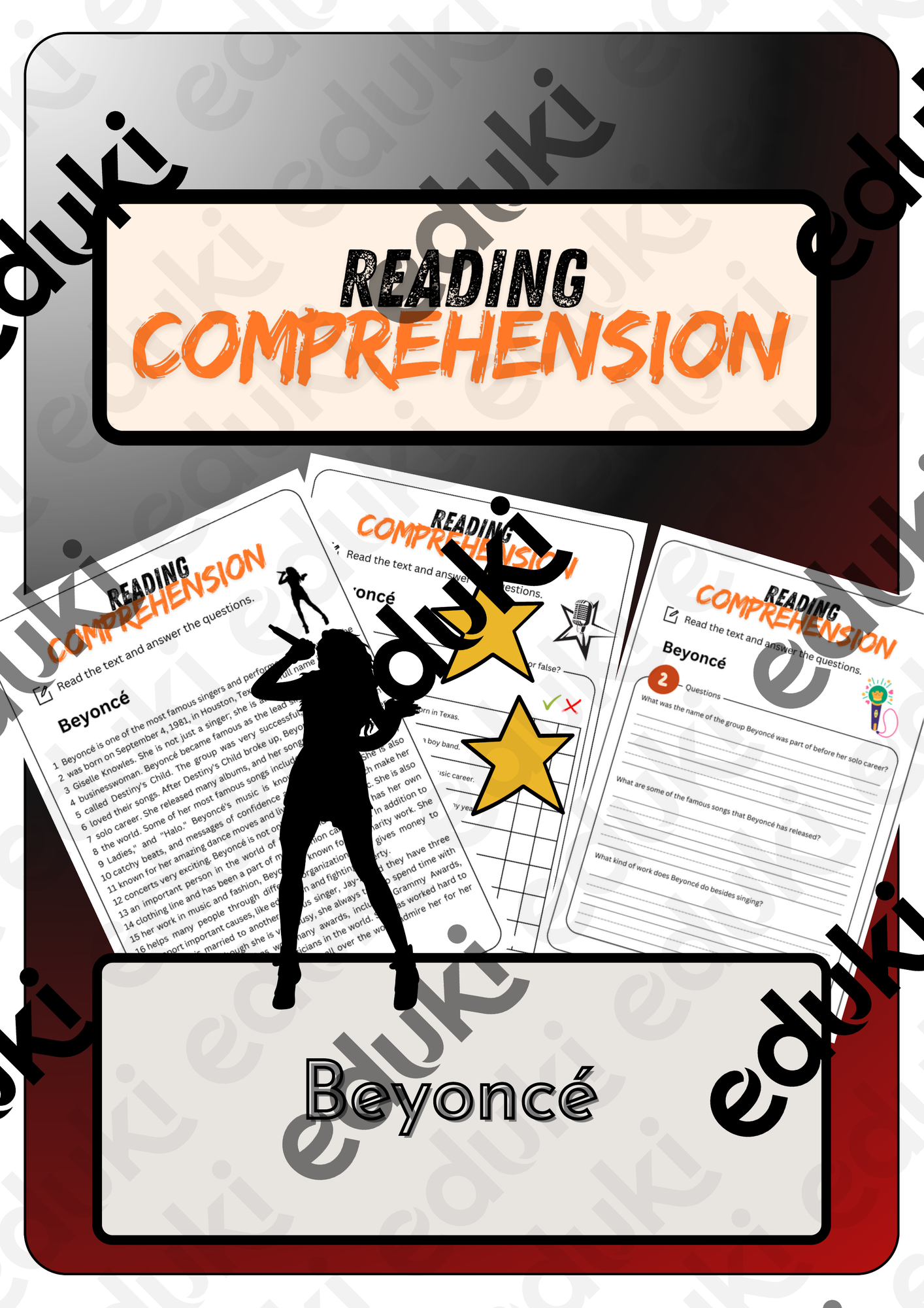 Reading Comprehension - Beyoncé + Solutions – Unterrichtsmaterial im ...
