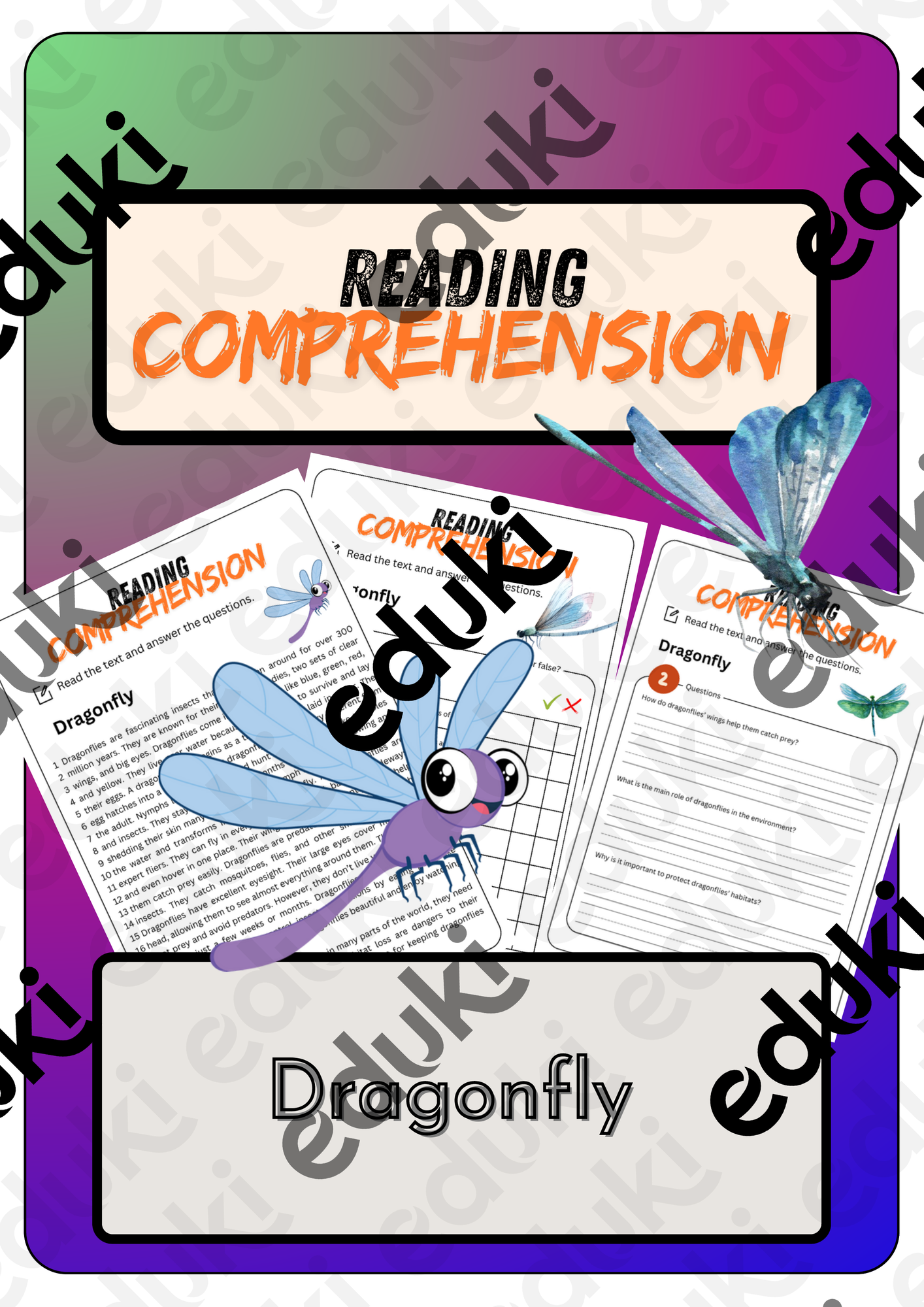 Reading Comprehension - Dragonfly + Solutions – Unterrichtsmaterial im ...