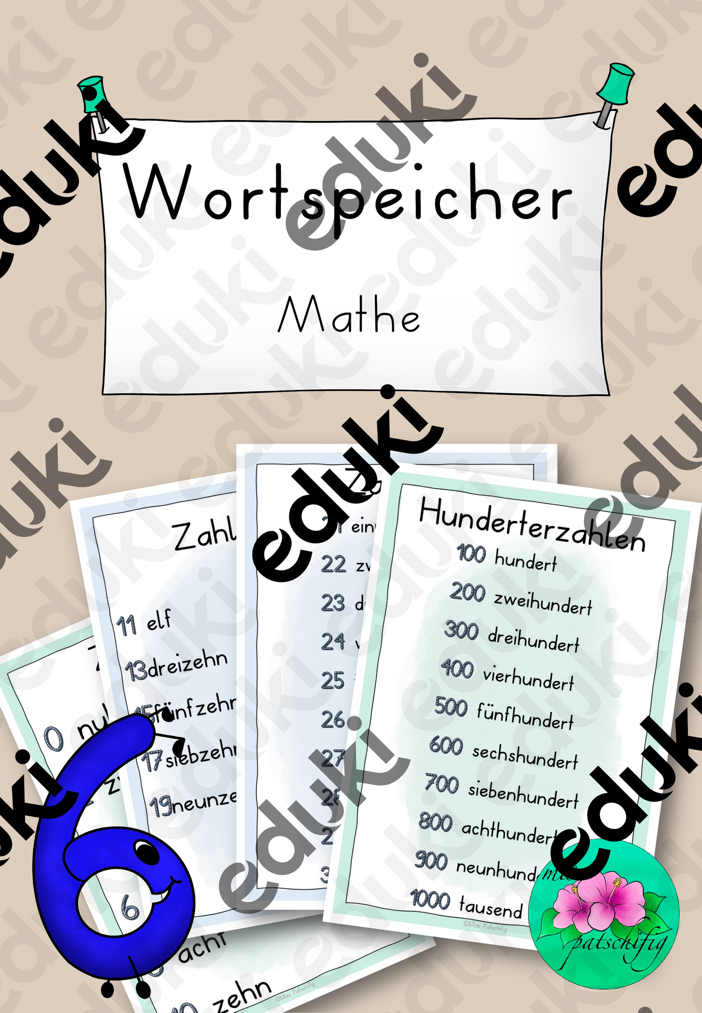Wortspeicher Zahlen - Wortschatz aufbauen – Unterrichtsmaterial im Fach