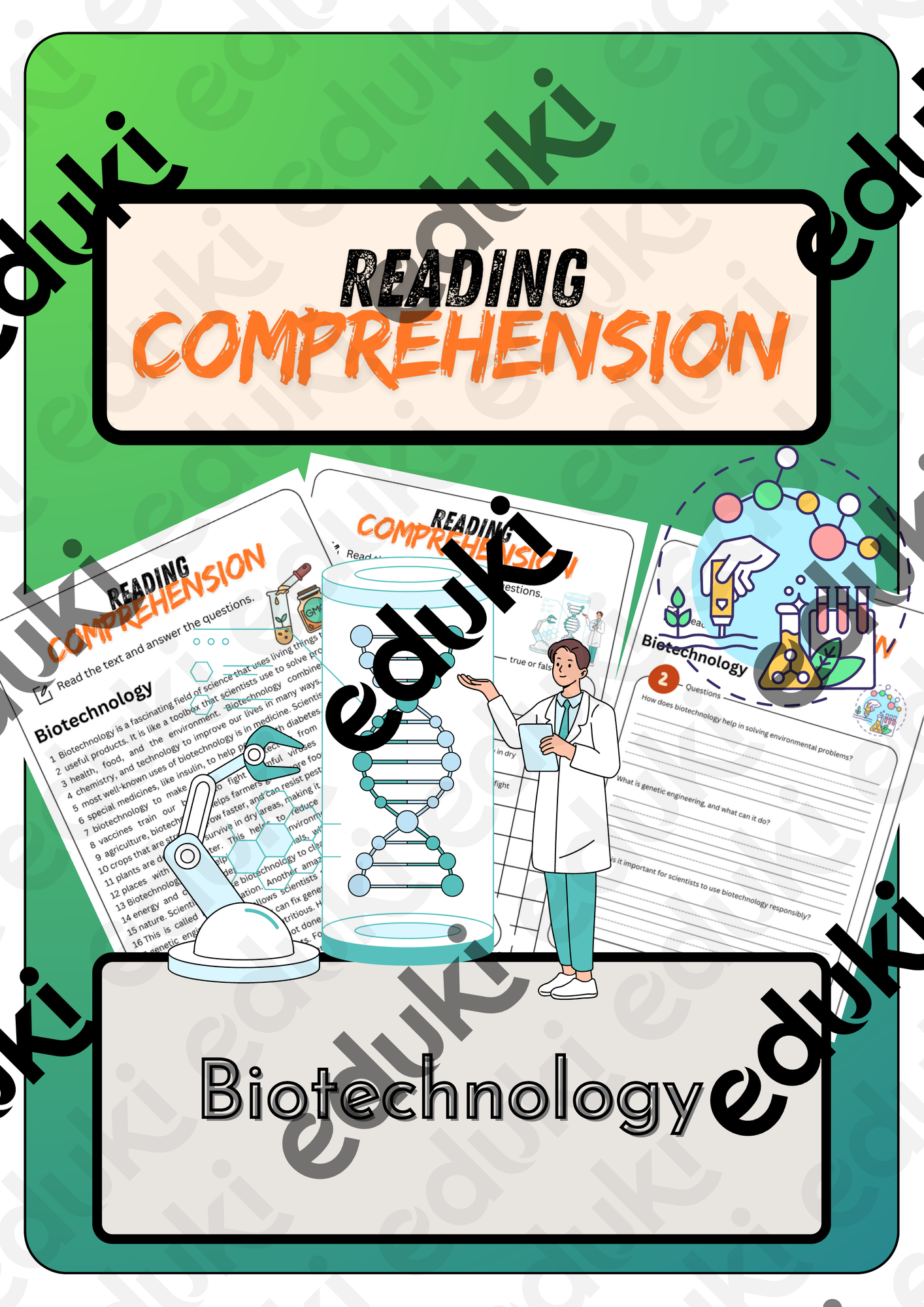 Reading Comprehension - Biotechnology + Solutions – Unterrichtsmaterial ...