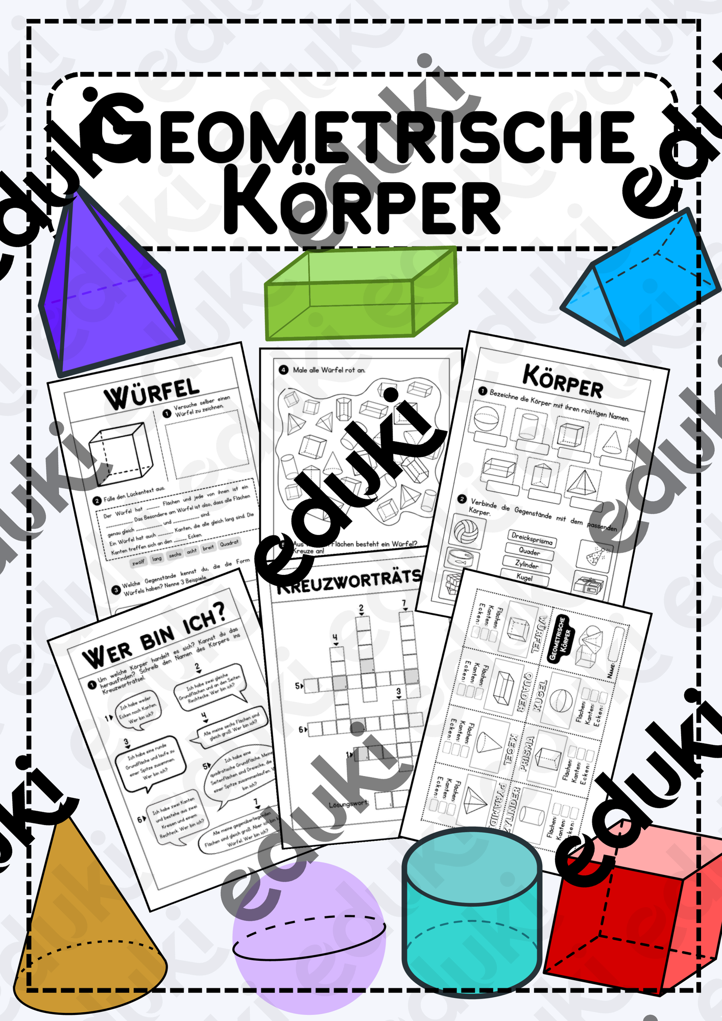 Geometrische Körper - Arbeitsplan – Unterrichtsmaterial im Fach Mathematik