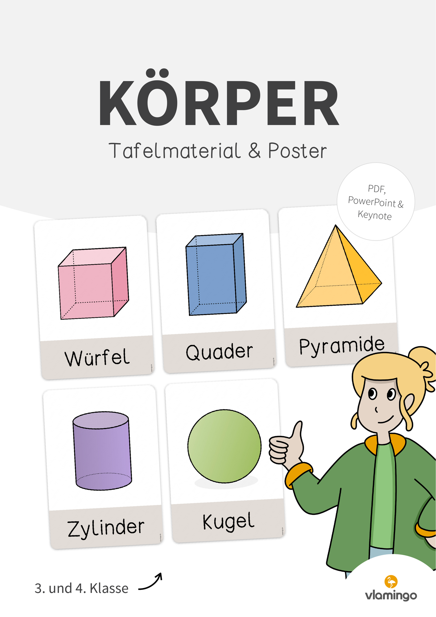 Geometrische Körper: Tafelmaterial und Poster (3. - 4. Klasse ...