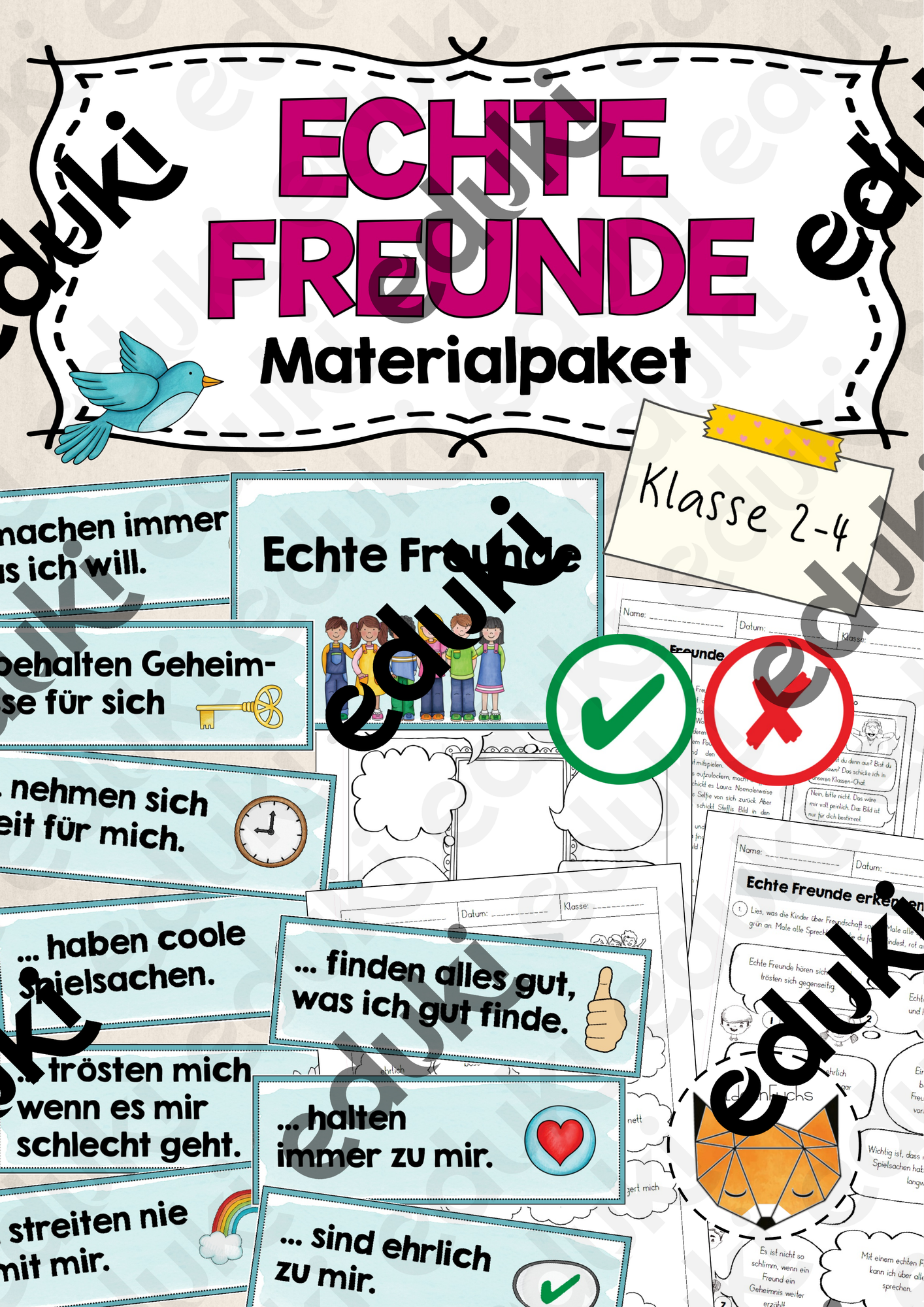 Echte Freunde – Unterrichtsmaterial im Fach Ethik & Werte und Normen