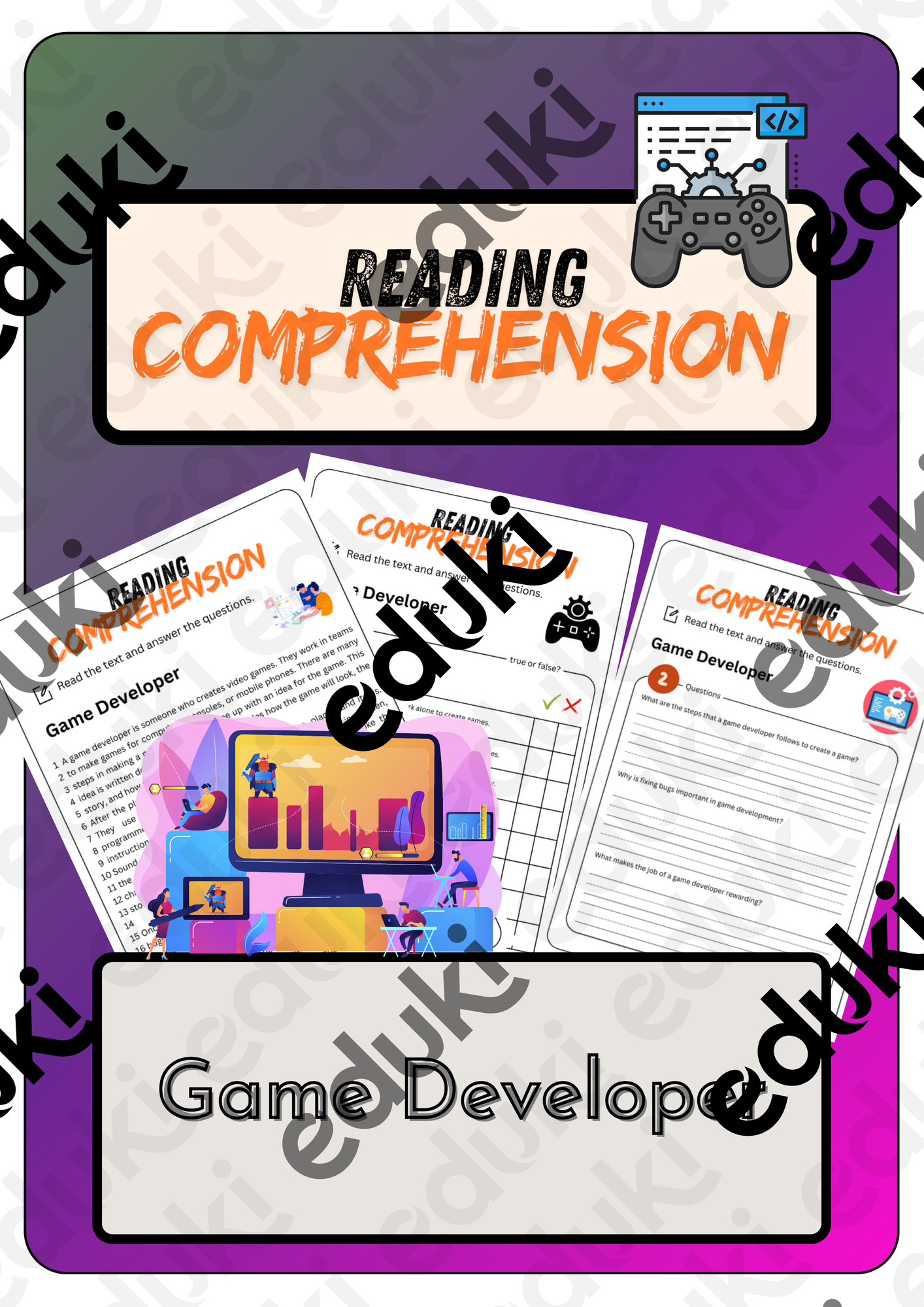Reading Comprehension - Game Developer + Solutions ...