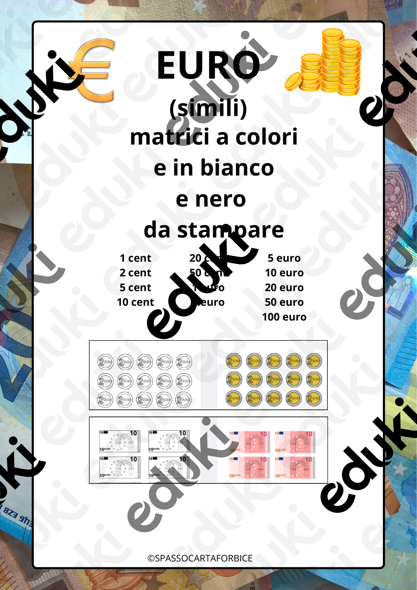 monete e banconote euro da stampare
