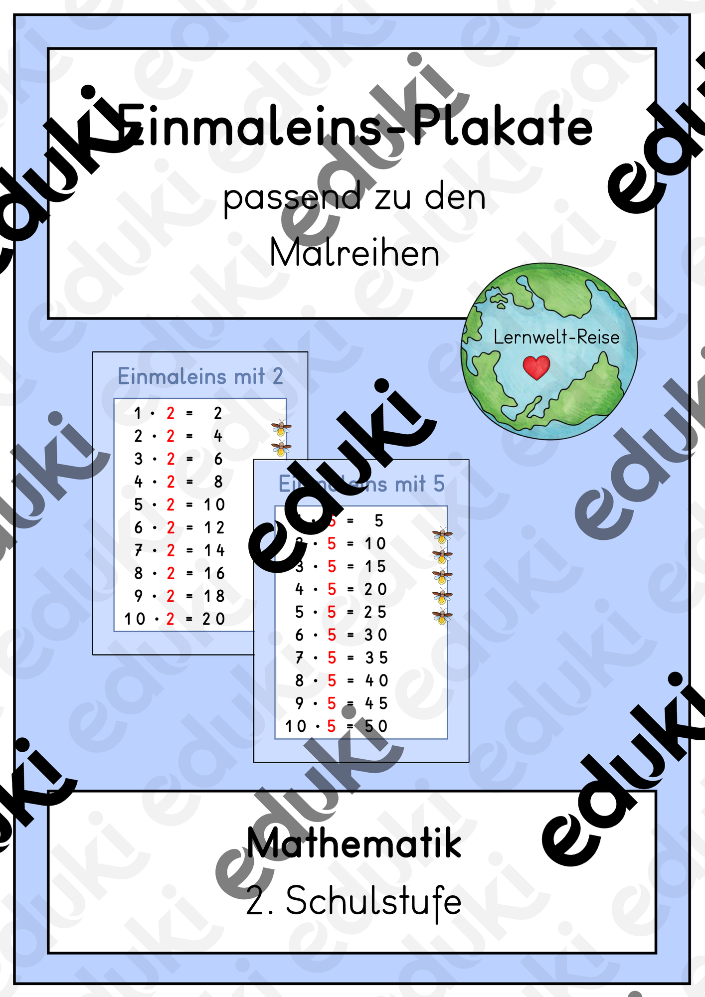 Einmaleins-Plakate – Unterrichtsmaterial im Fach Mathematik