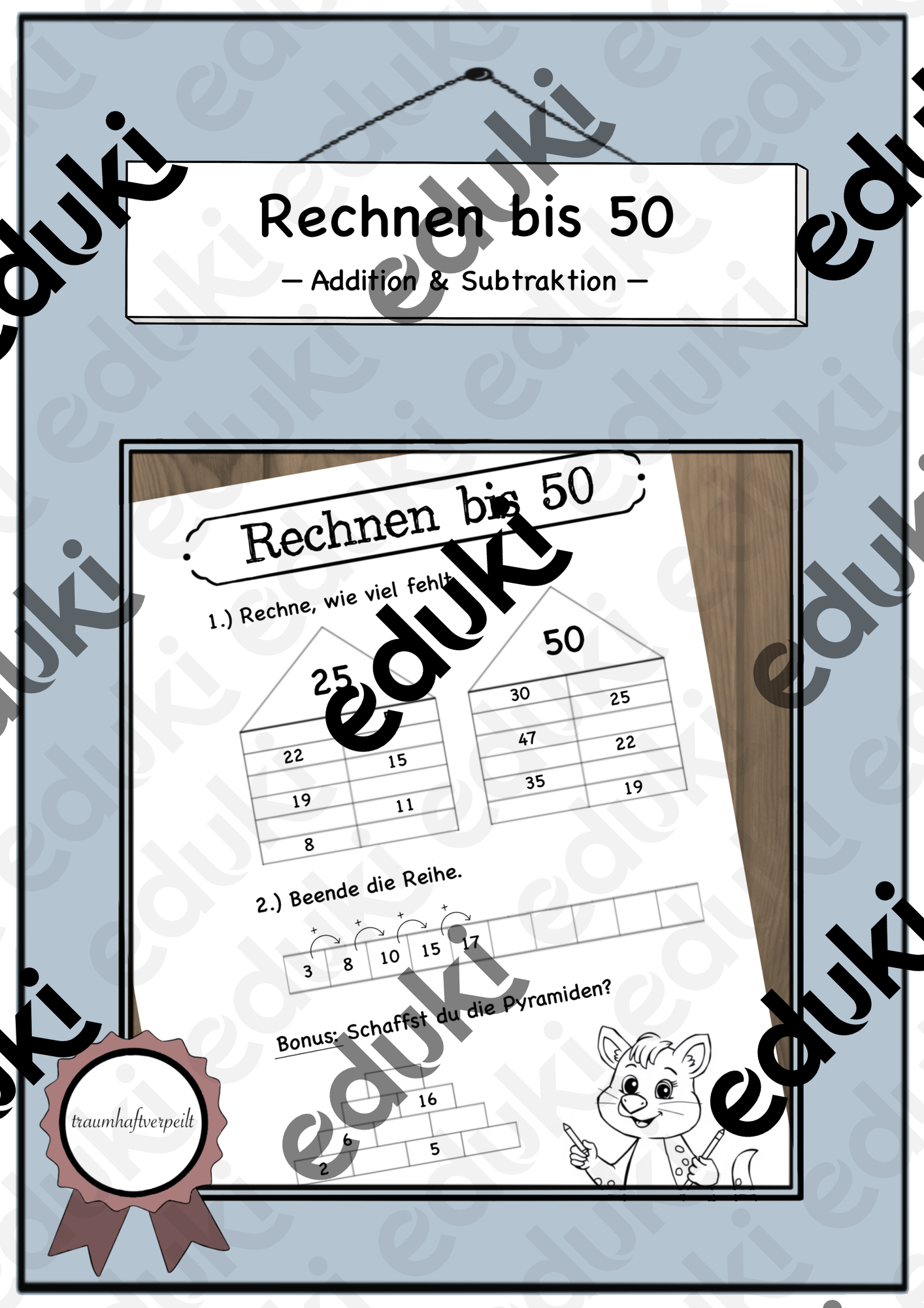 Rechnen bis 50: Addition & Subtraktion – Unterrichtsmaterial im Fach