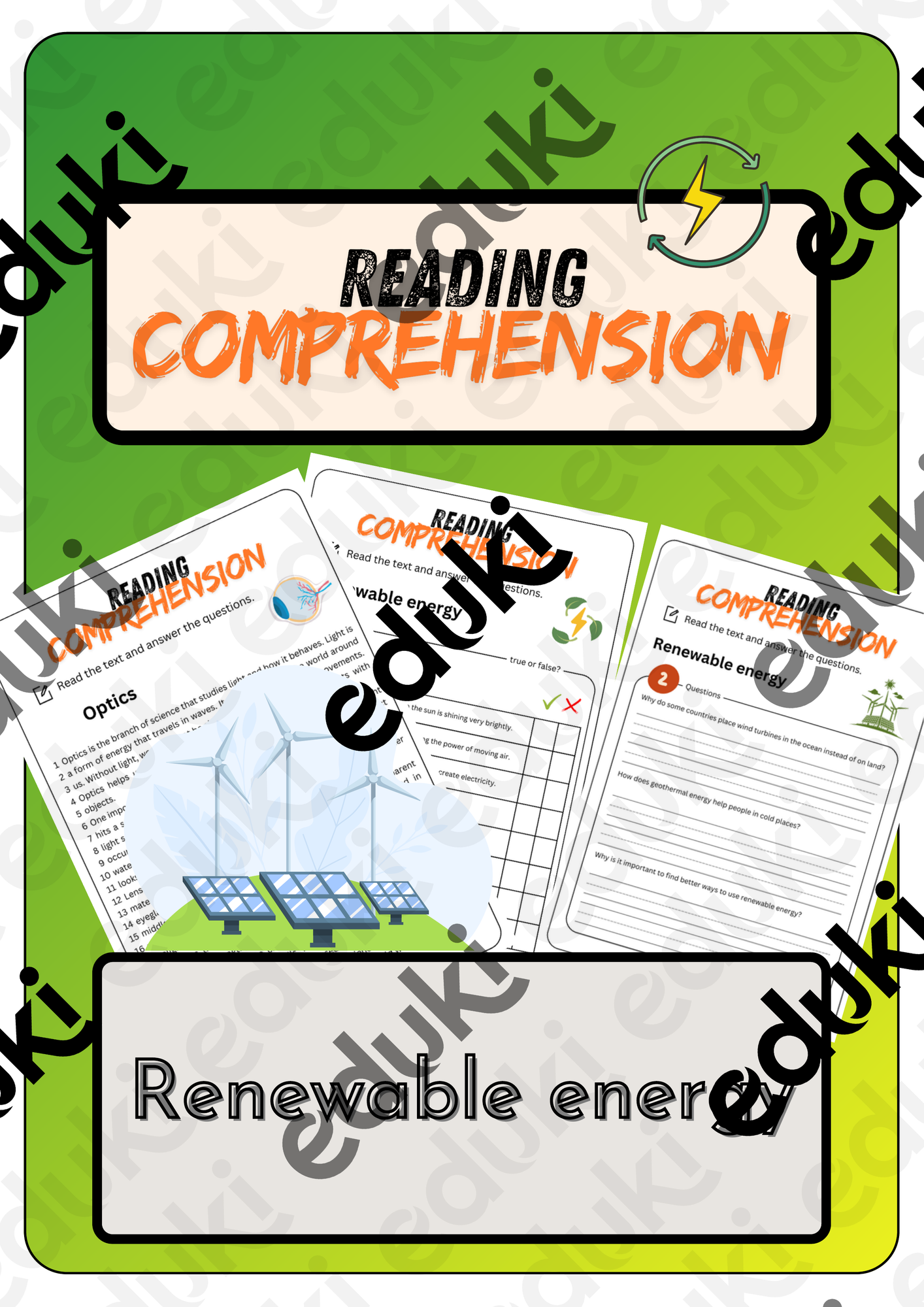 Reading Comprehension - Renewable energy + Solutions ...