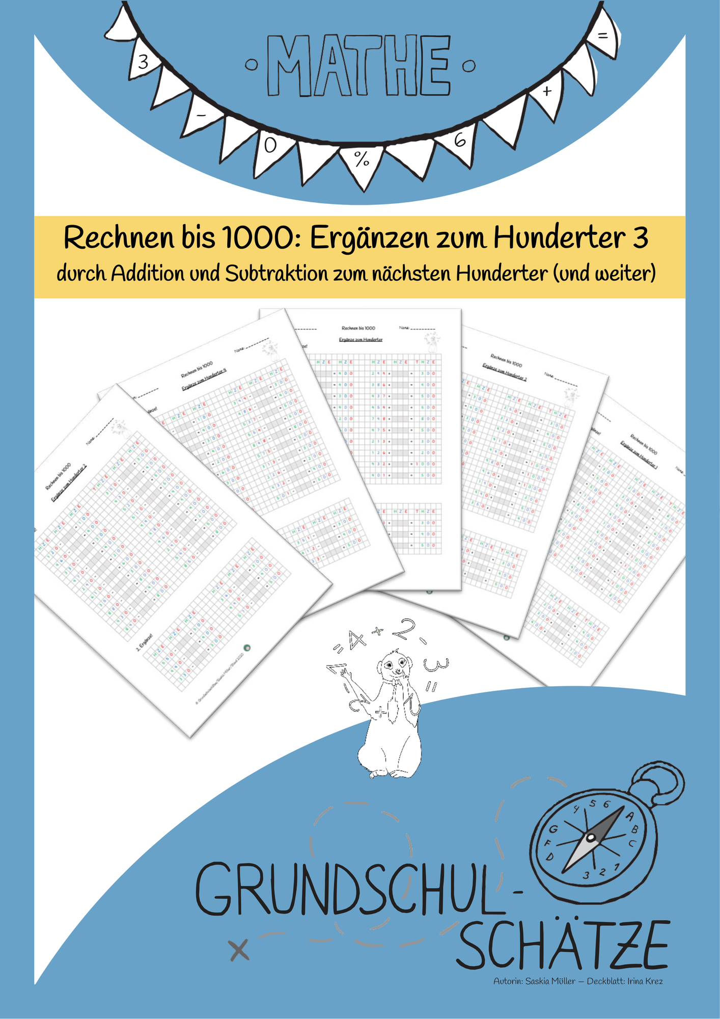 Rechnen bis 1000 Mathe Klasse 3 Arbeitsblätter-Sammlung 3
