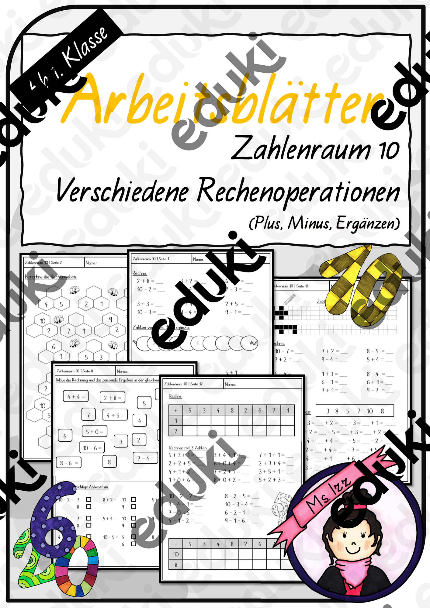 Arbeitsblätter ZR 10 Verschiedene Rechenoperationen