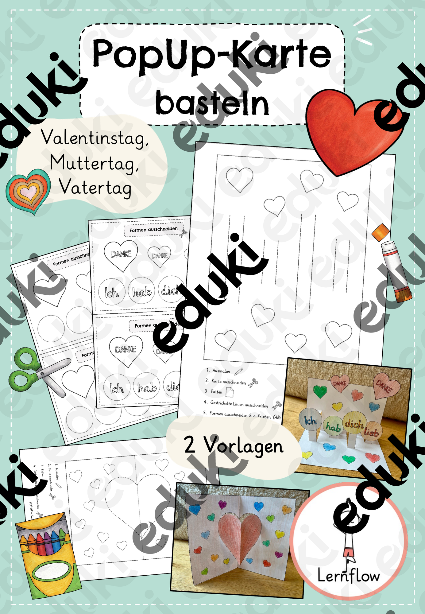 Hortensien Zum Muttertag 3D Pop-Up Karte Muttertag