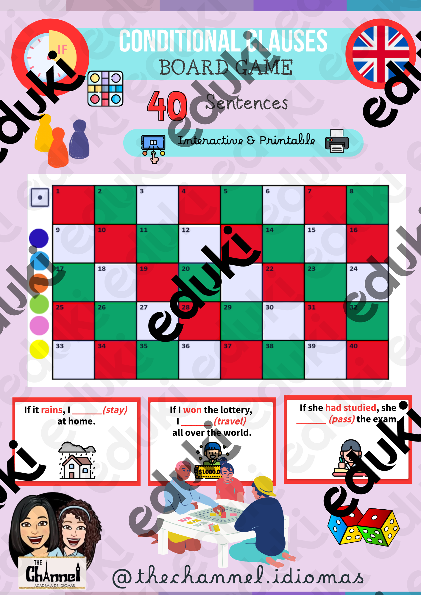 CONDITIONAL CLAUSES – Board Game (Gaps) - material de la siguiente ...