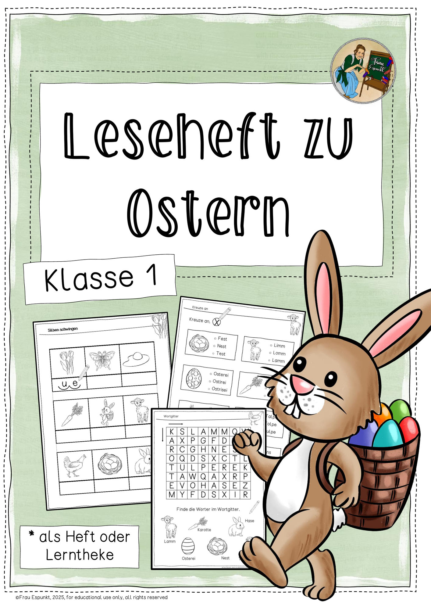 Leseheft zu Ostern - Klasse 1 – Unterrichtsmaterial im Fach Deutsch