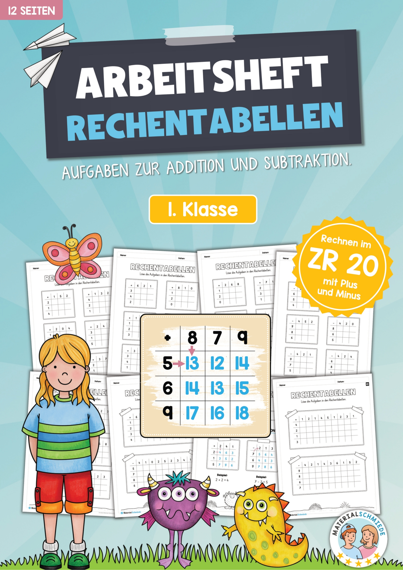 Rechentabellen im ZR 20 (12 Arbeitsblätter) – Unterrichtsmaterial im