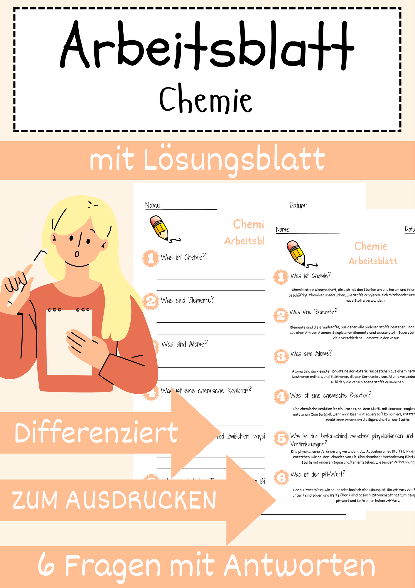 Chemie Arbeitsblatt Mit L sungen Chemische Reaktionen chemie-arbeitsblatt-mit-l-sungen-chemische-reaktionen