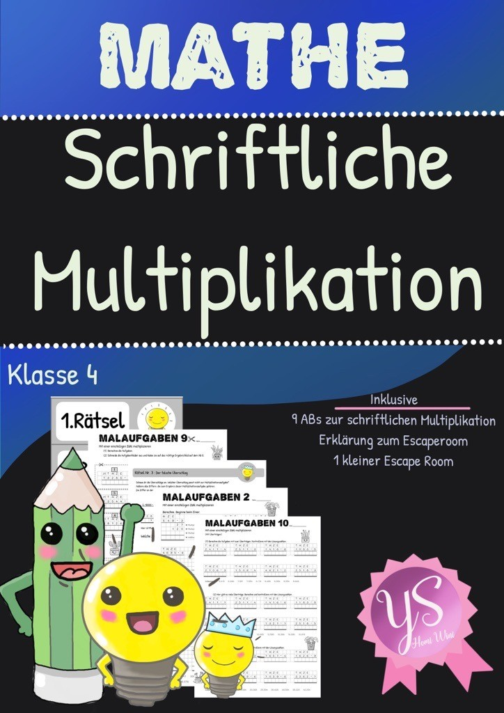 Mathe: Schriftliche Multiplikation Klasse 4 – Unterrichtsmaterial im