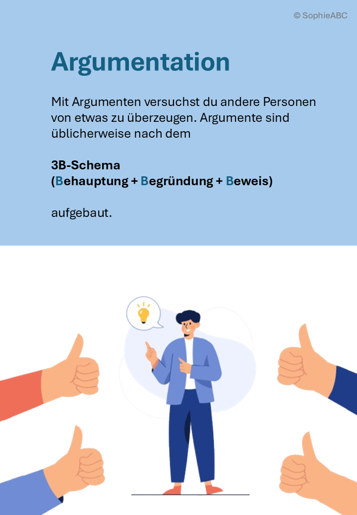 Argumentation - Erklärung der 3B-Regel (Erörterung ...