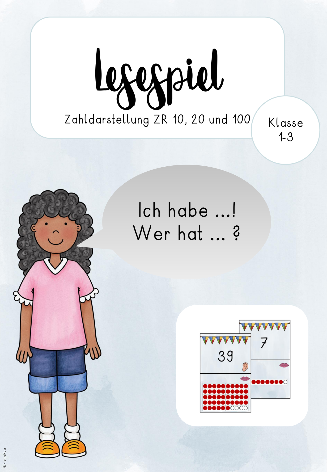 Lesespiel Zahlenraum 10, 20 und 100 Mathematik Klasse 1/2
