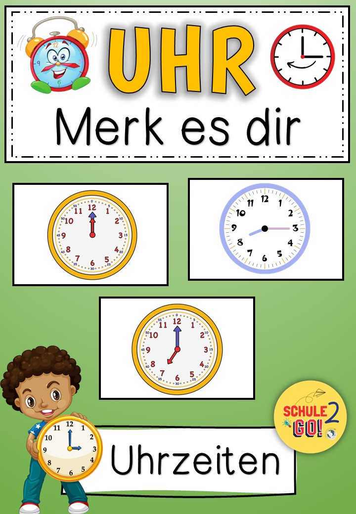 Uhrzeiten Memory – Unterrichtsmaterial im Fach Mathematik