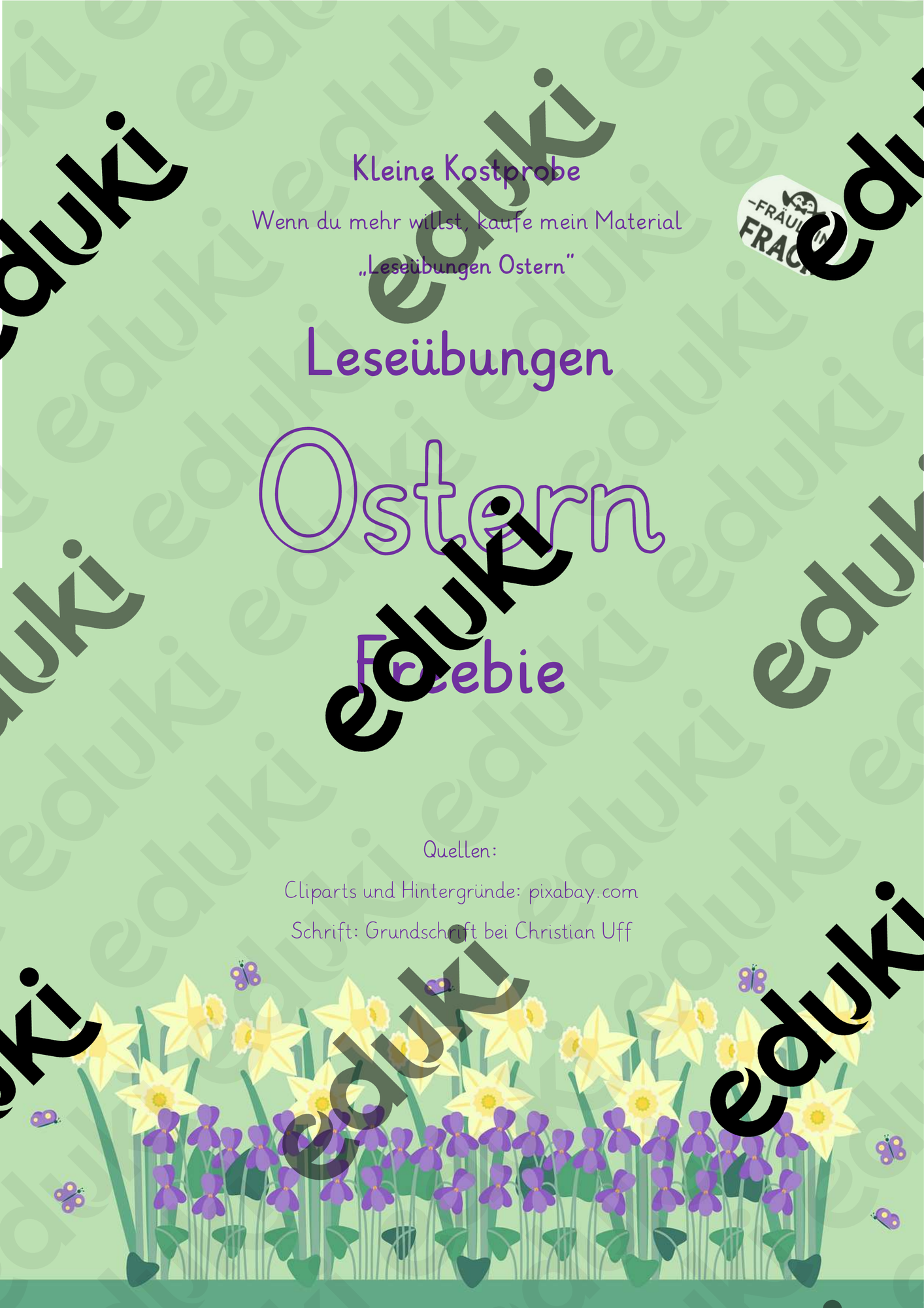 Leseübungen Ostern - Freebie – Unterrichtsmaterial im Fach Deutsch