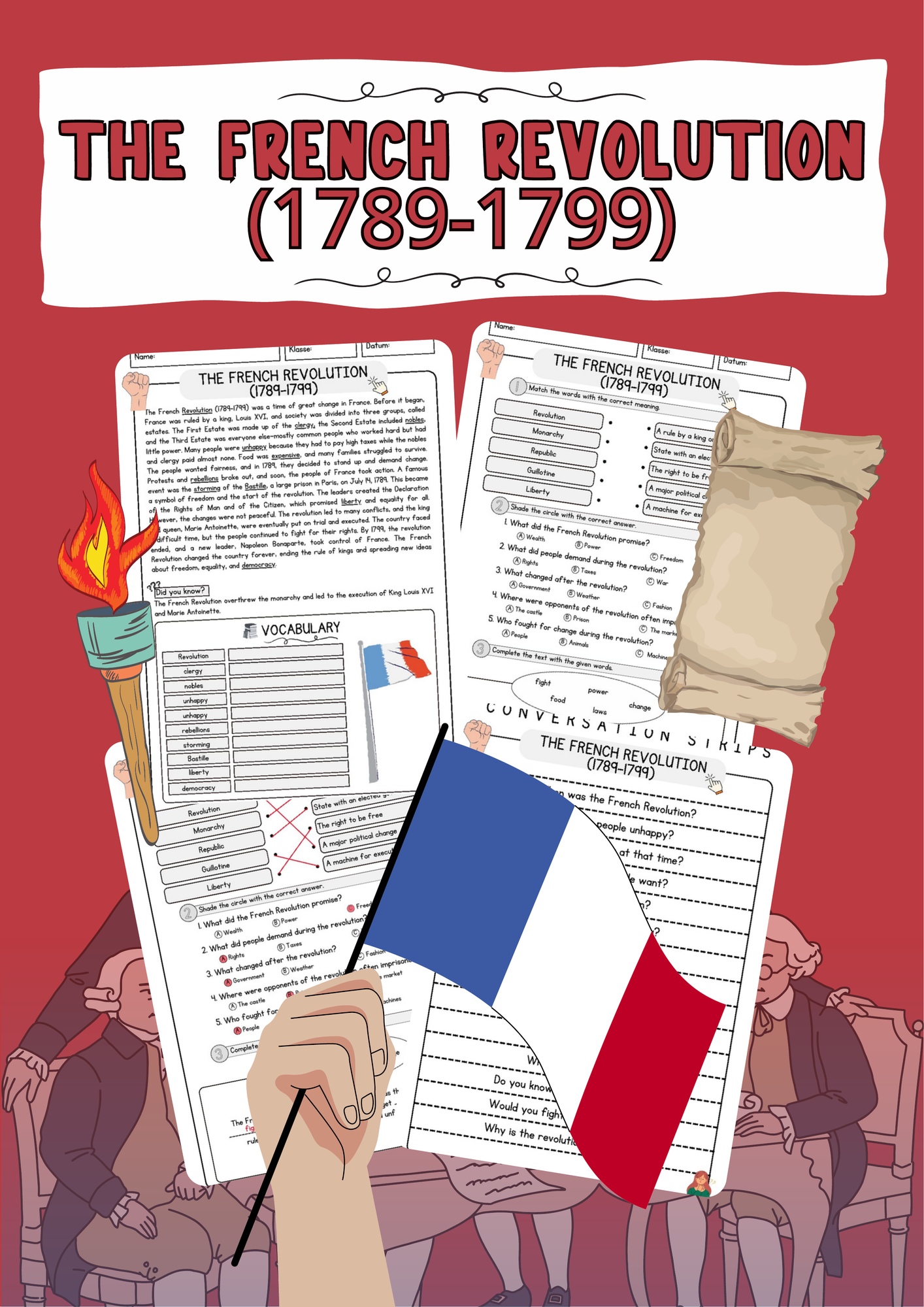 The French Revolution (1789-1799) English English Reading Comprehension ...