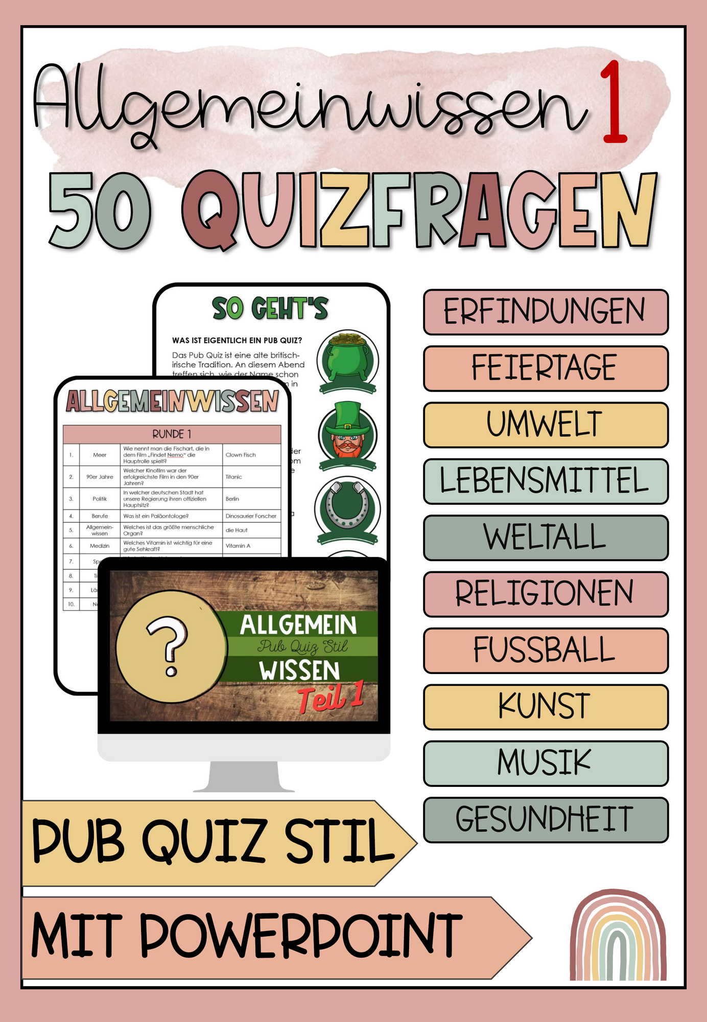 Wunderbar Quiz Allgemeinwissen 50 Fragen Bild