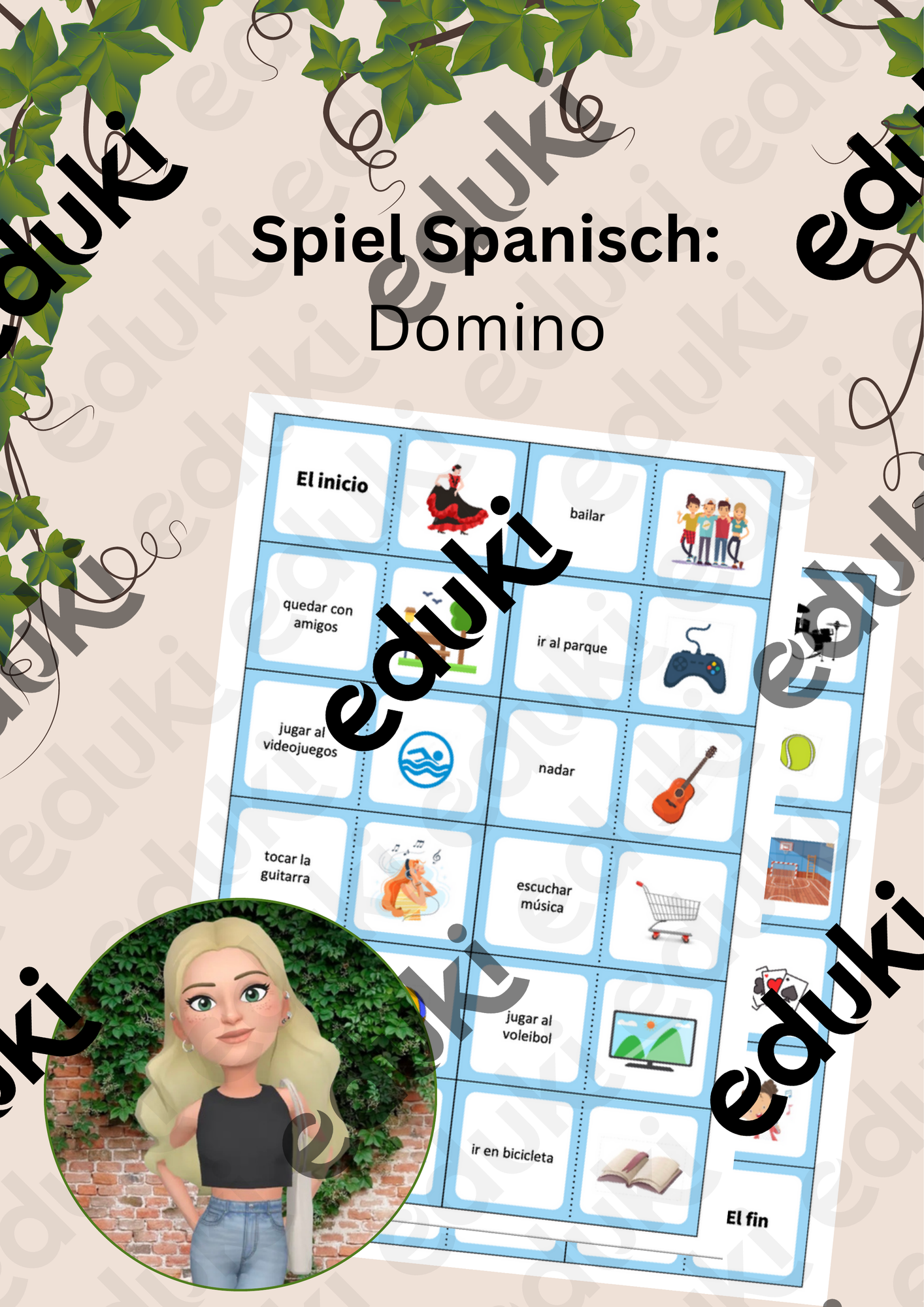 spielzeug spanisch Spiel Spanisch: Domino - Actividades en el tiempo libre