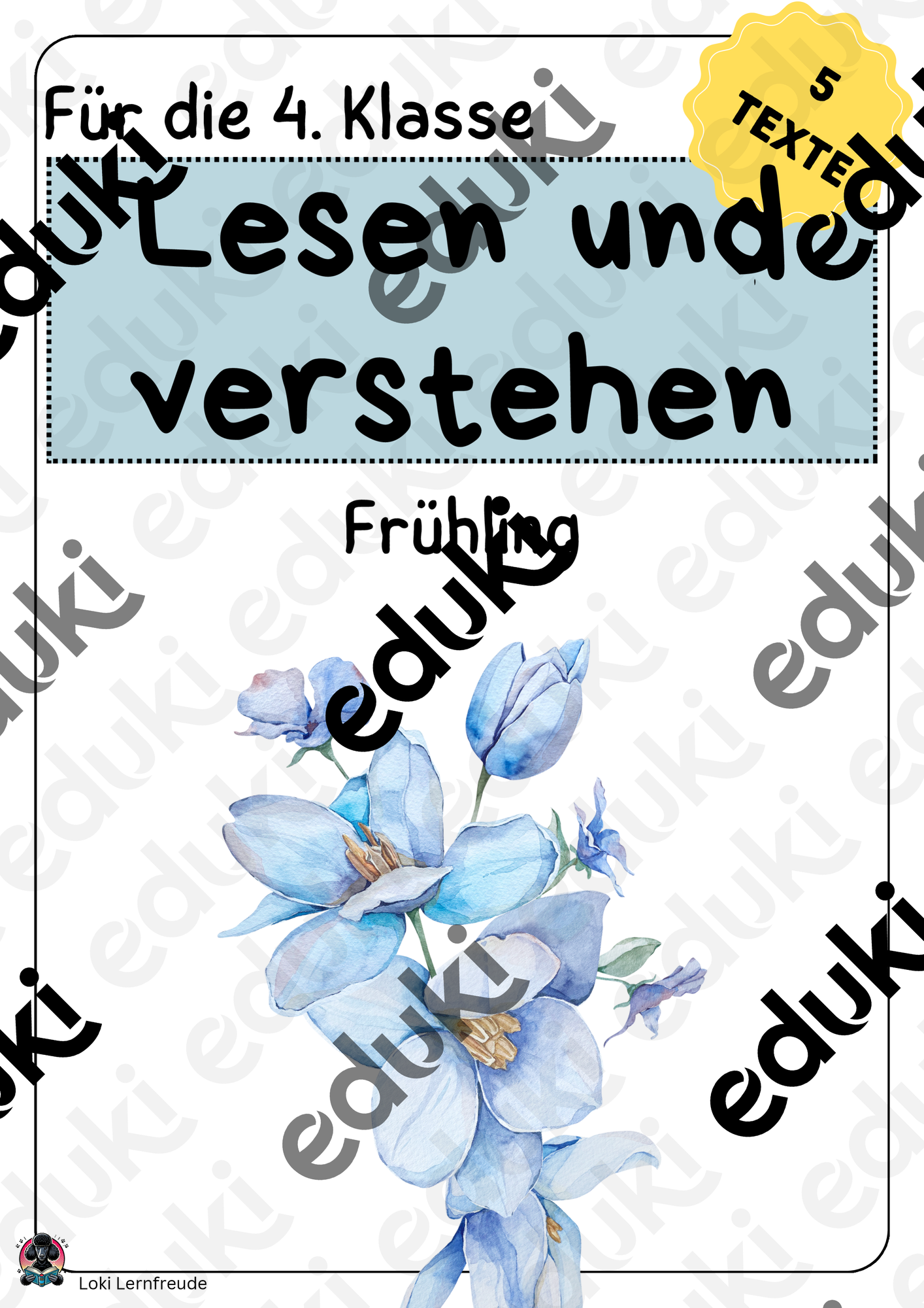 Lesetexte - Lesen und verstehen im Frühling für die vierte Klasse