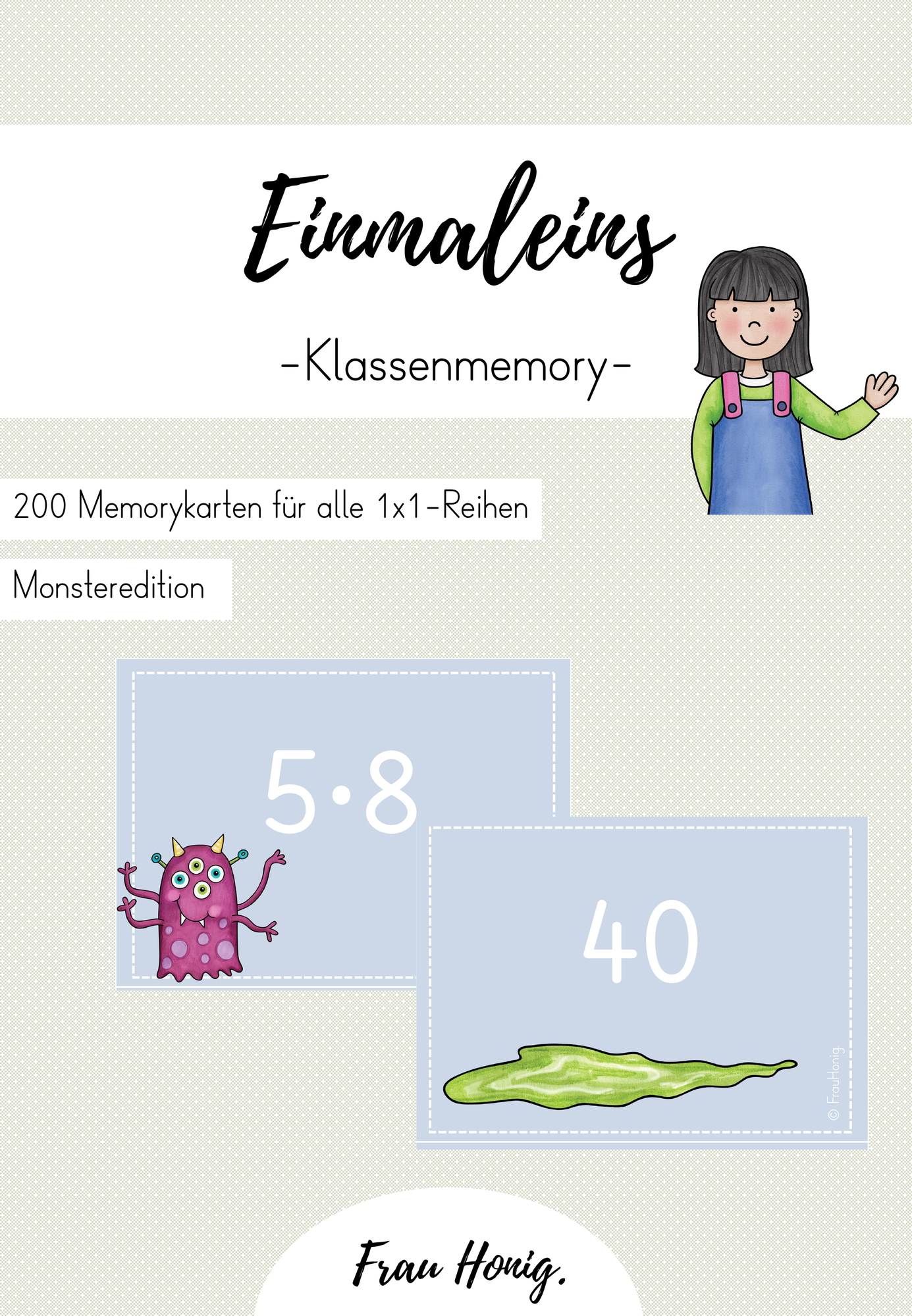 Klassenmemory - Einmaleins – Unterrichtsmaterial im Fach Mathematik