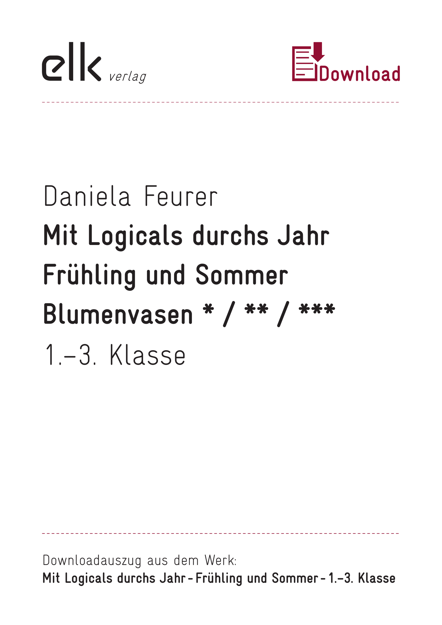 Logicals Frühling + Sommer - Blumenvasen – Unterrichtsmaterial im Fach ...
