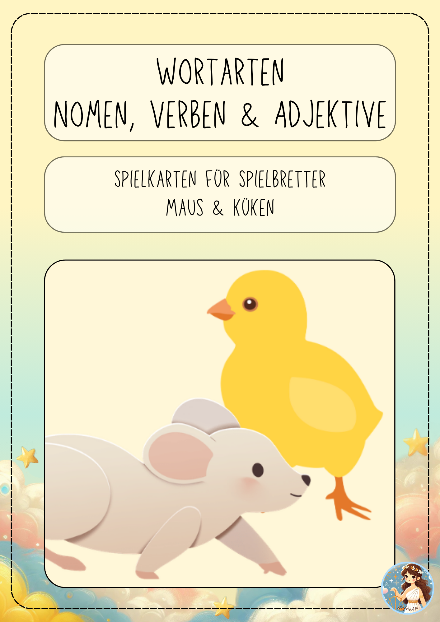 Spielkarten: Wortarten (Nomen, Verben, Adjektive) – Unterrichtsmaterial