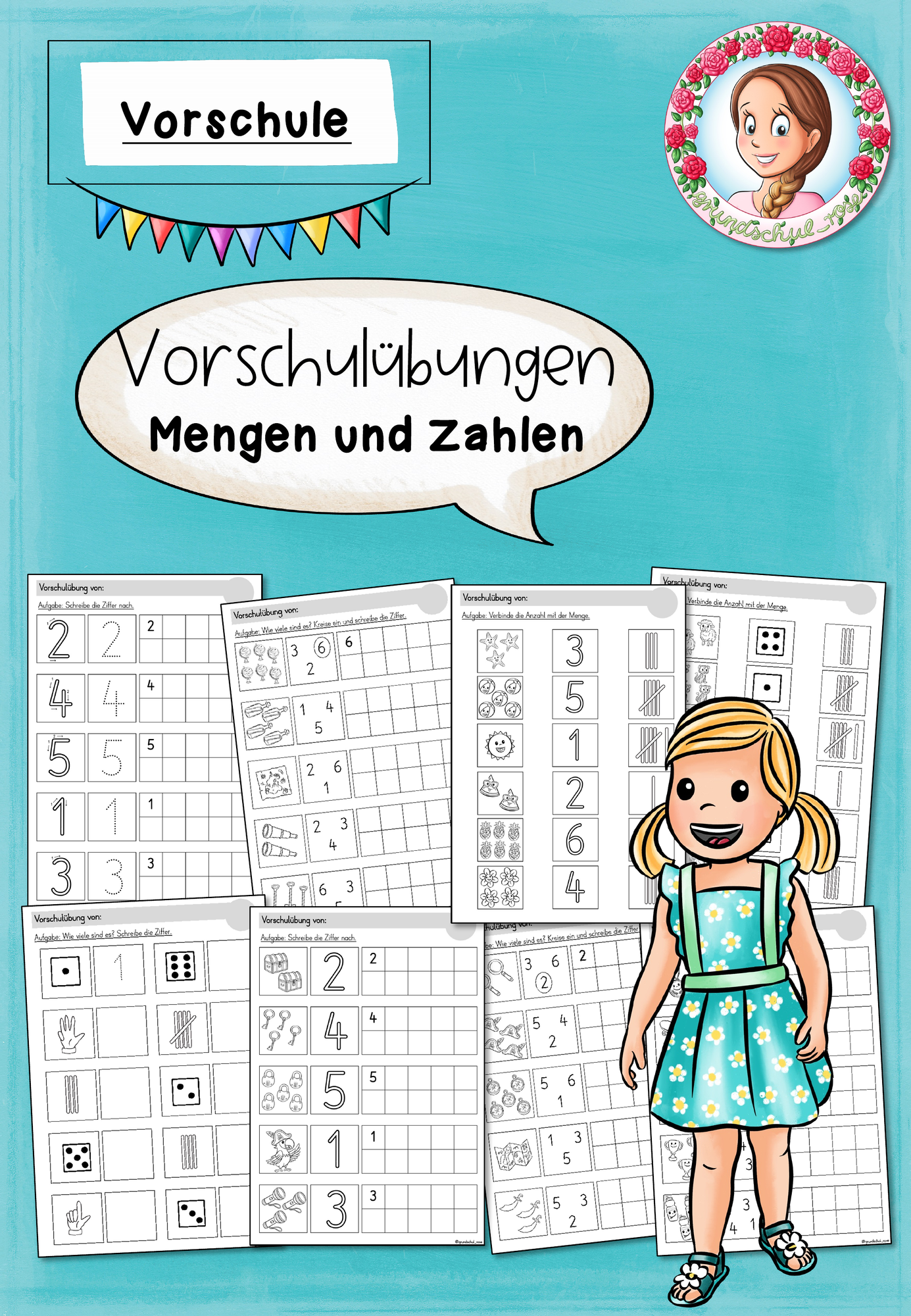 Vorschule Mengen & Zahlen – Übungen für Kita-Kinder zur