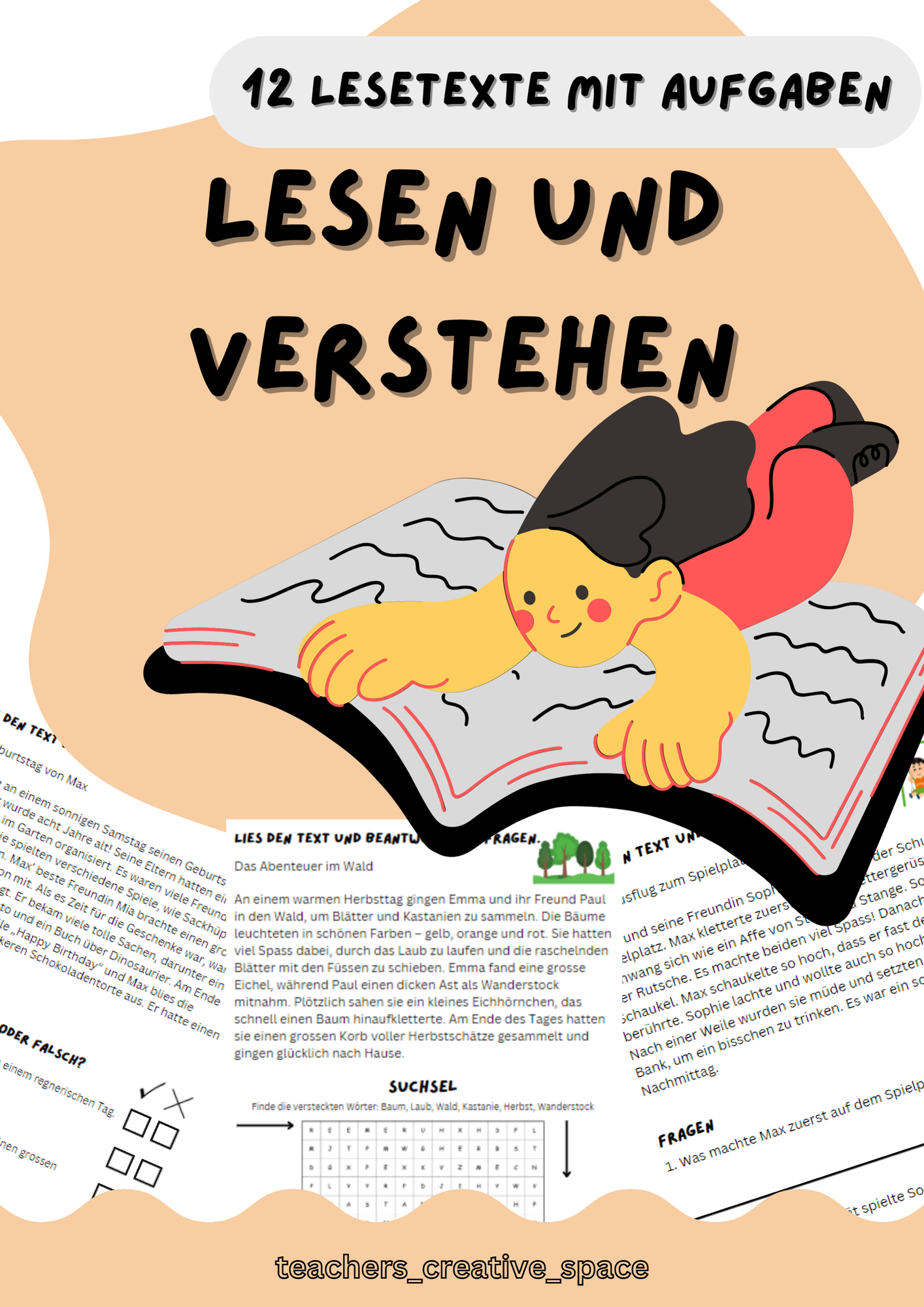 Lesen und verstehen - 12 Lesetexte mit Aufgaben – Unterrichtsmaterial