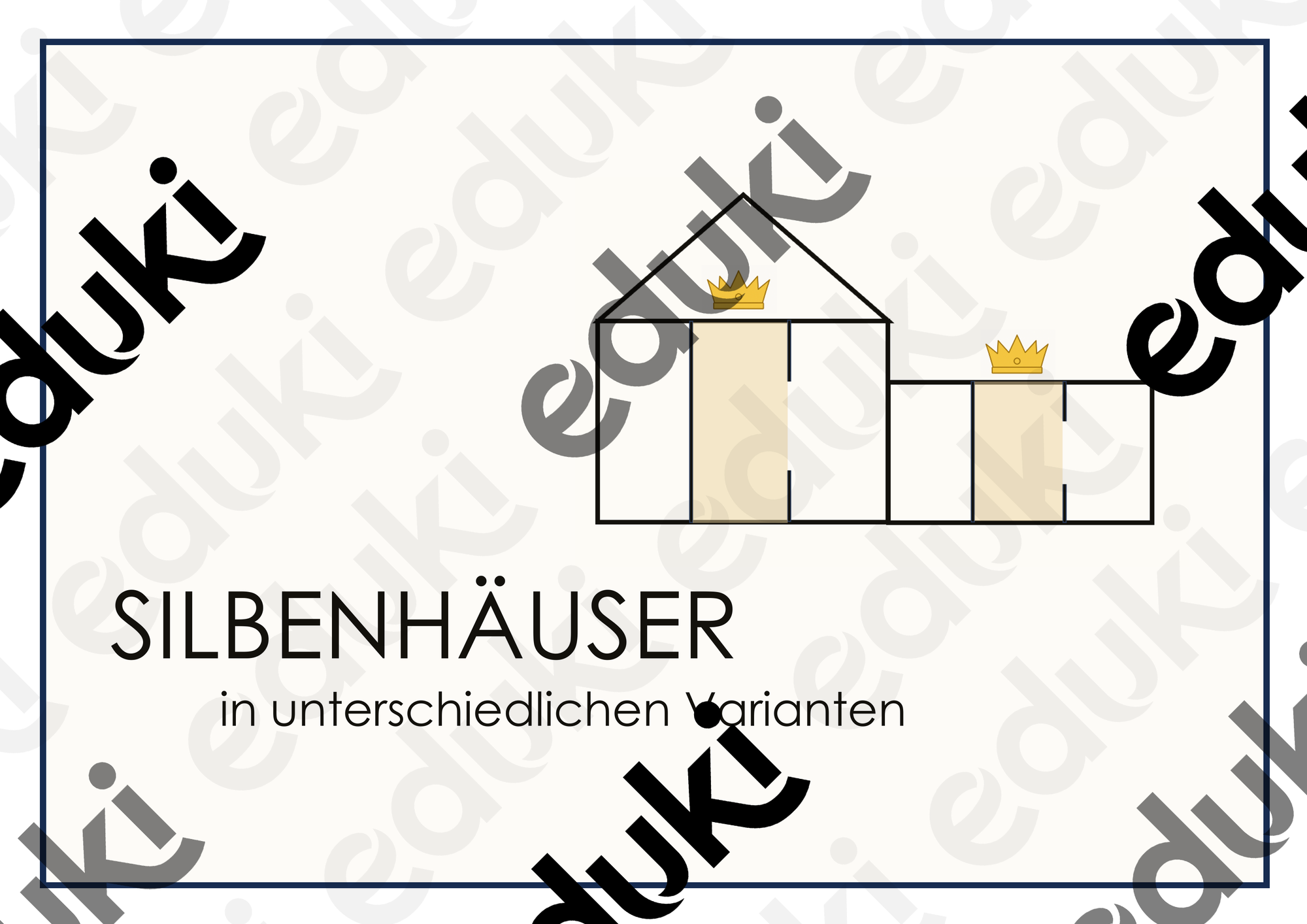 Silbenhäuser Vorlagen – Unterrichtsmaterial im Fach Deutsch