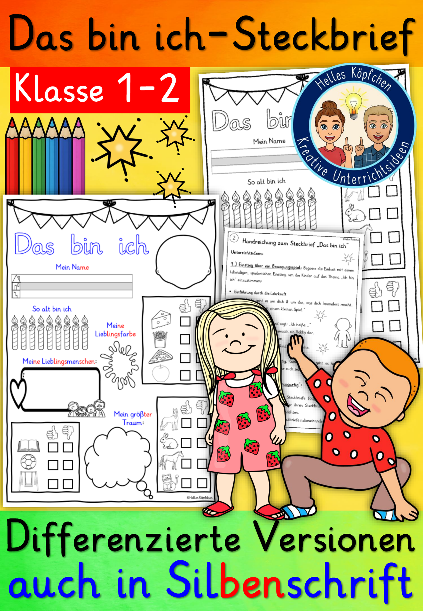 Steckbrief DAS BIN ICH Klasse 1 Und 2 Unterrichtsmaterial In Den steckbrief-das-bin-ich-klasse-1-und-2-unterrichtsmaterial-in-den