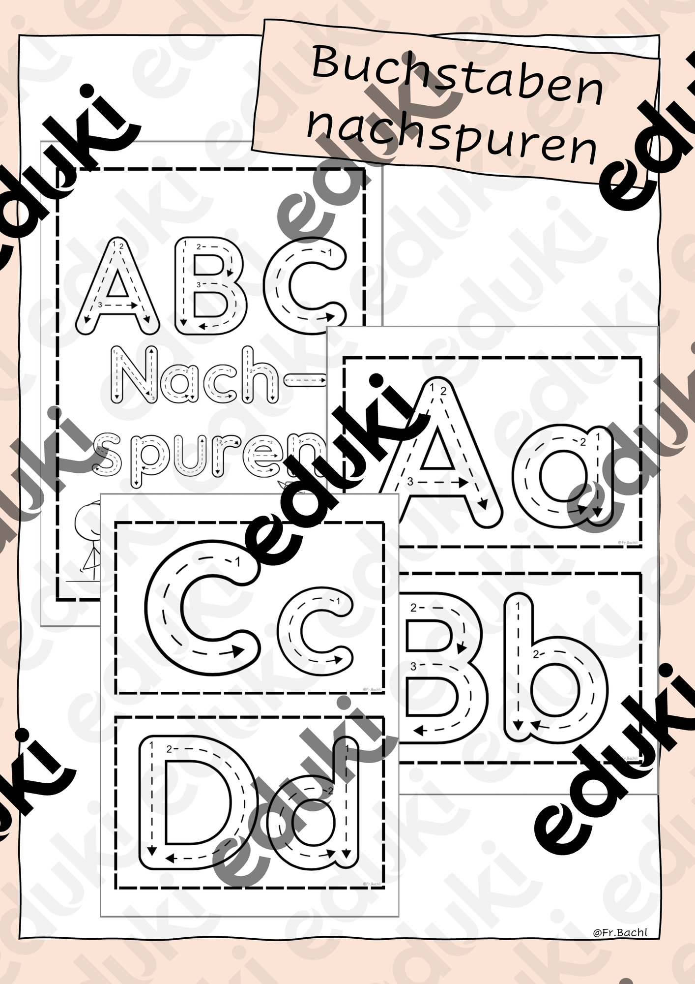 Buchstaben Nachspuren - ABC nachspuren – Unterrichtsmaterial im Fach
