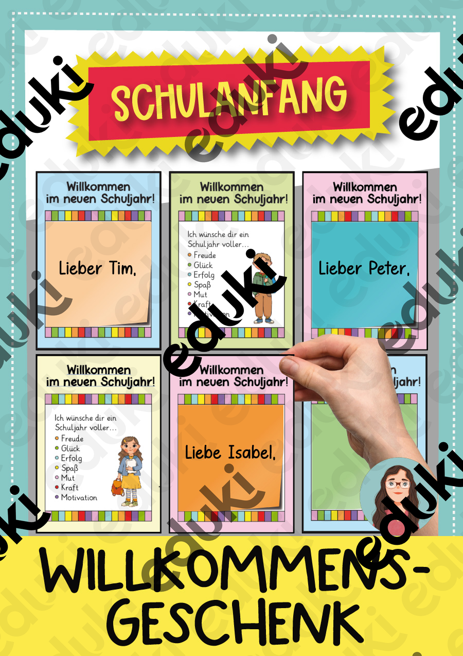 Willkommensgeschenk / Willkommensgruß zum Schulanfang ...