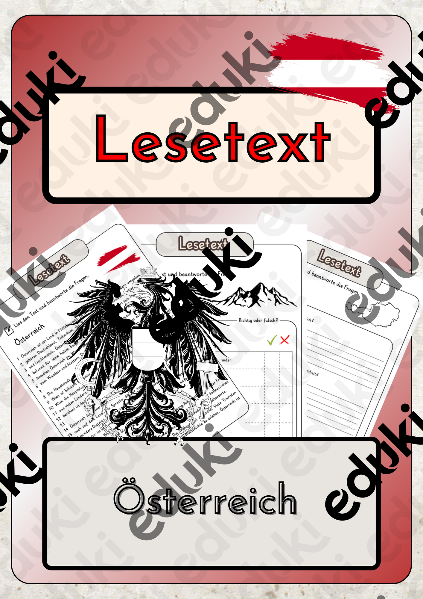 Leseverständnis - Österreich + Lösungen – Unterrichtsmaterial im Fach