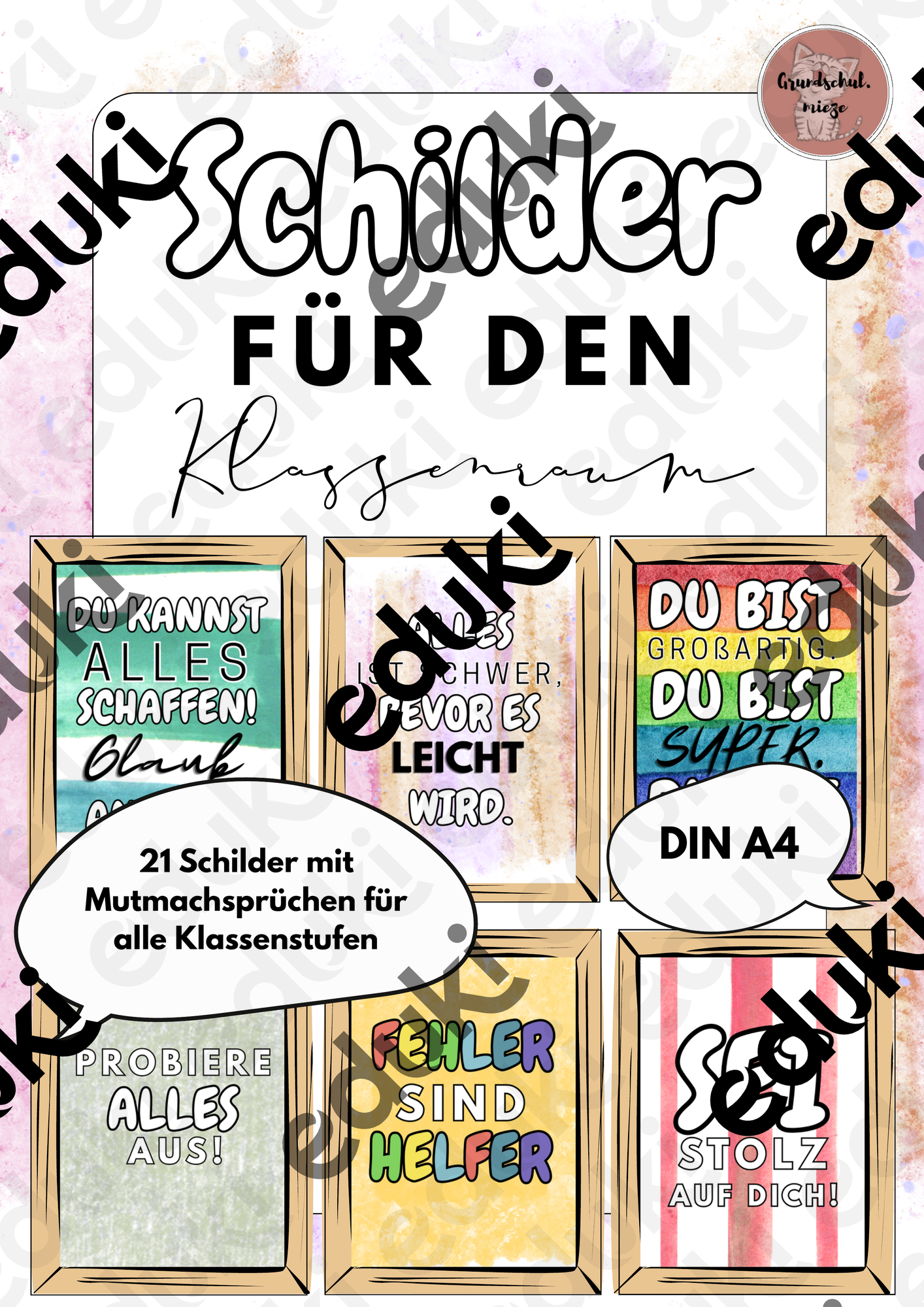 Schilder / Poster für den Klassenraum – Unterrichtsmaterial im Fach