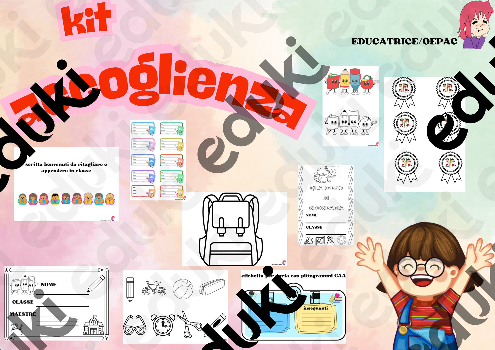 Kit d'accoglienza pag 61 Materiale didattico per la materia