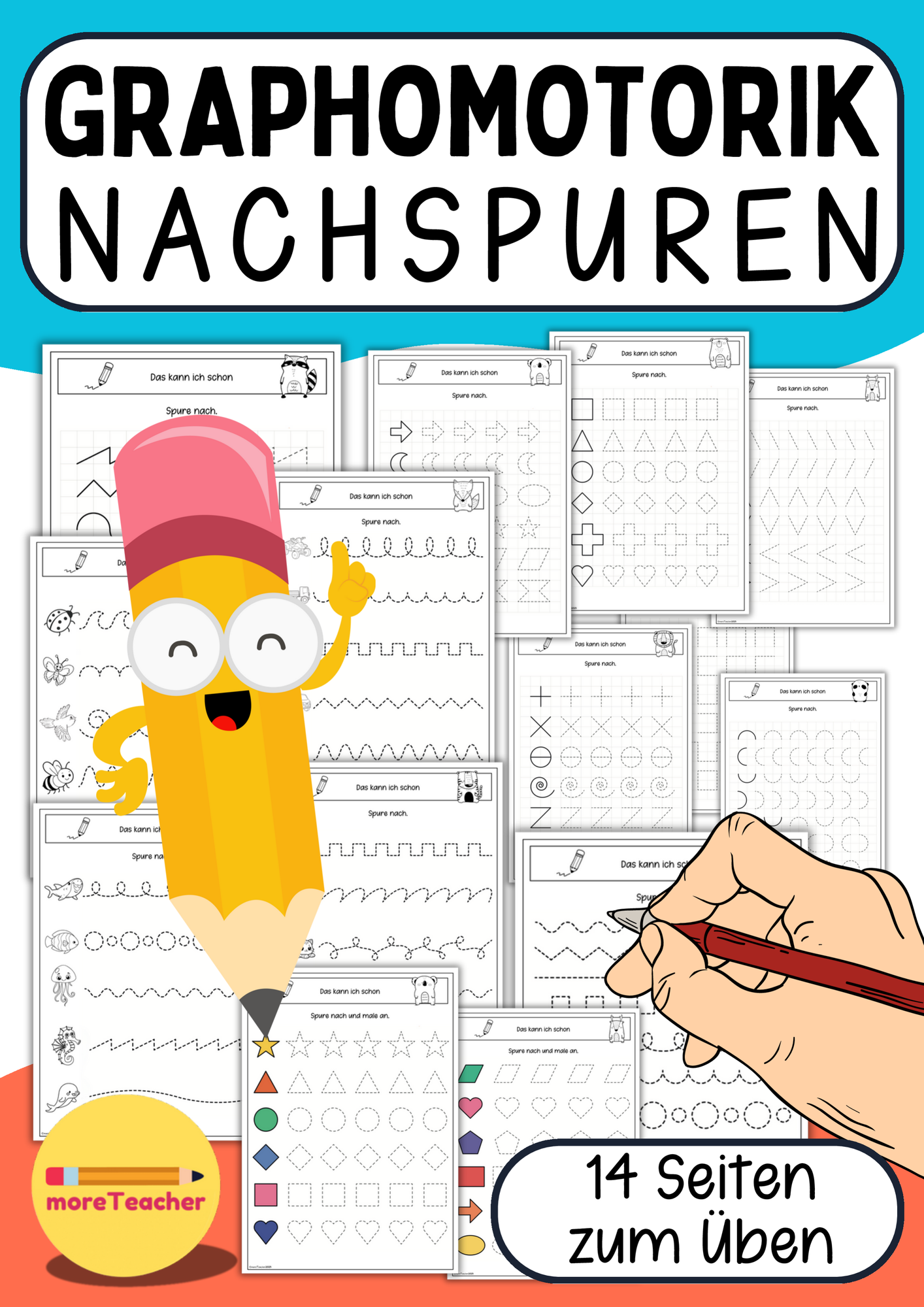 Graphomotorik Übungen – 14 Arbeitsblätter für die 1. Klasse Grundschule
