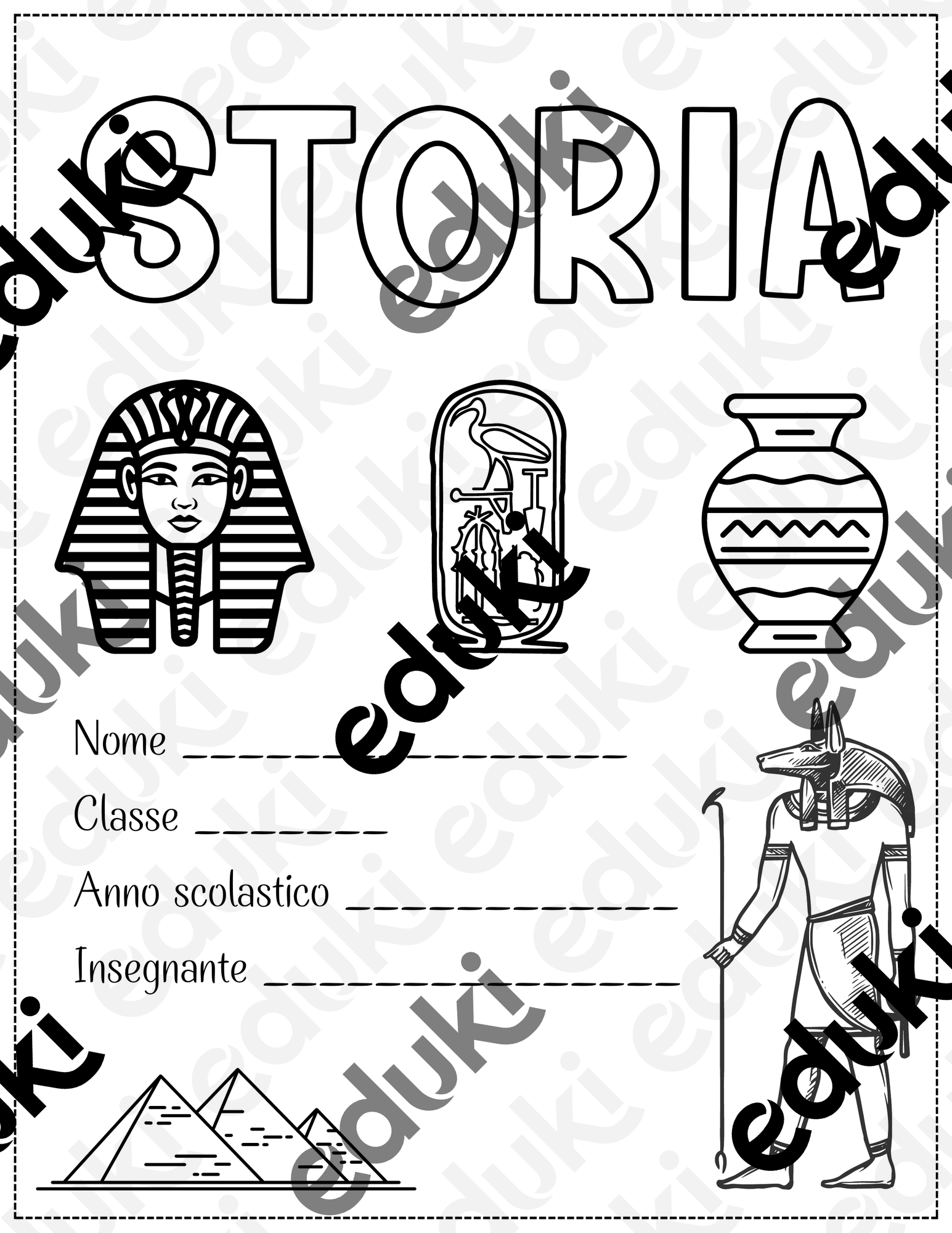 copertina quaderno storia classe quarta