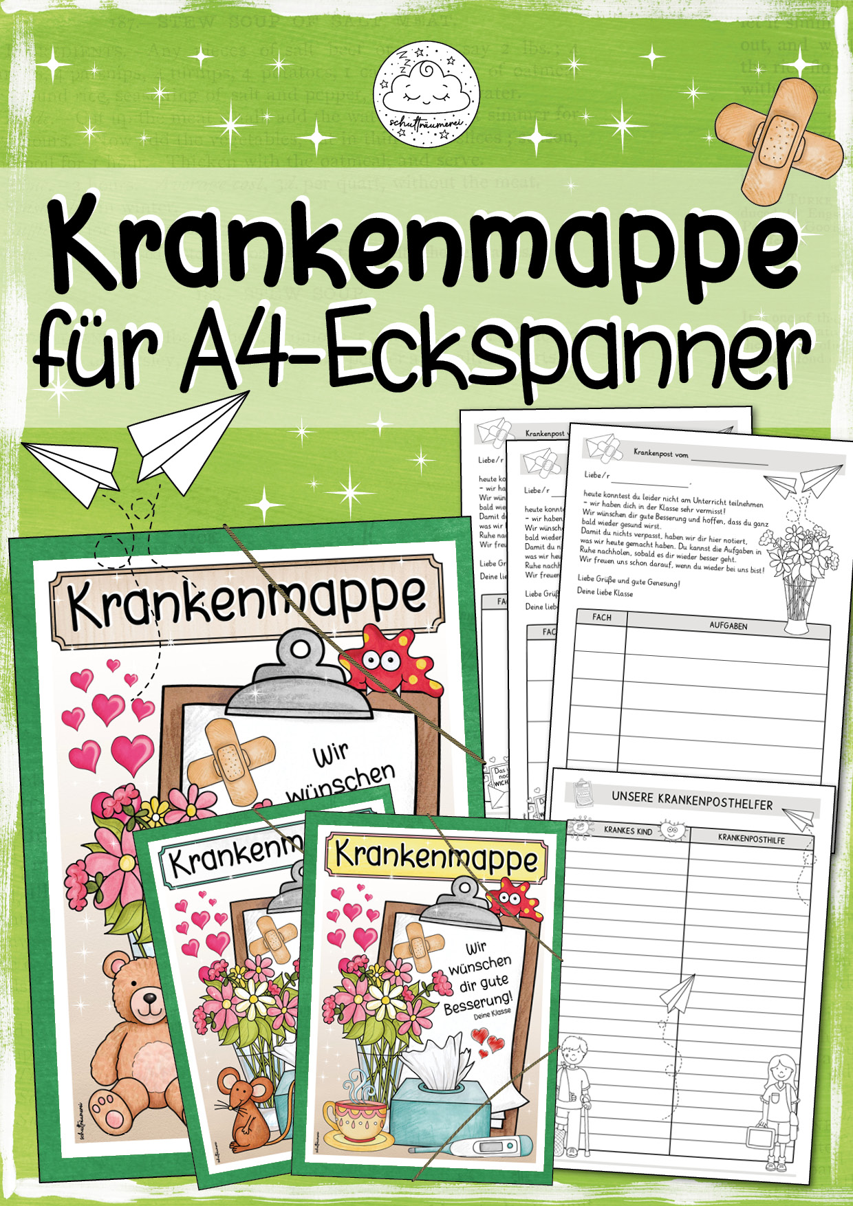 Krankenmappe I Krankenpost mit Kopiervorlagen – Unterrichtsmaterial im ...