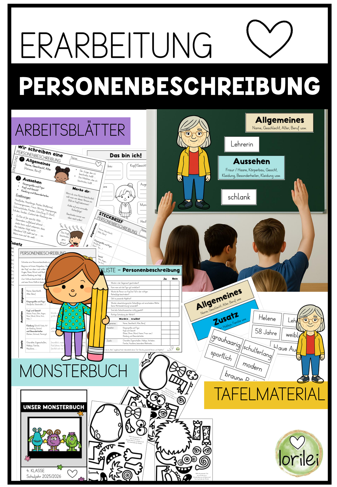 Personenbeschreibung – Erarbeitung & Übungspaket (Materialpaket